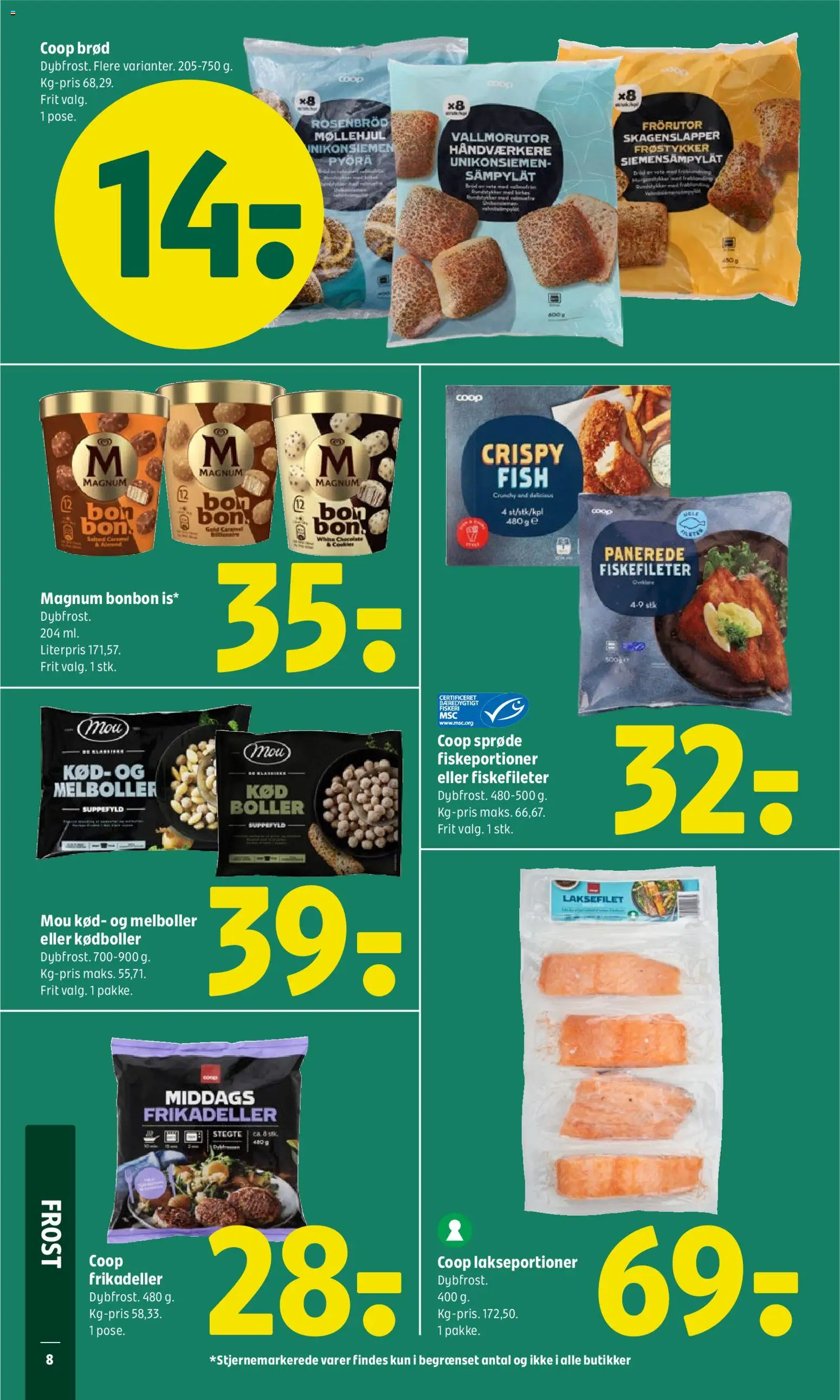 Coop 365 tilbudsavis – gyldig fra 12.03.2026 | Side: 10 | Produkter: Brød, Cookies, Frikadeller