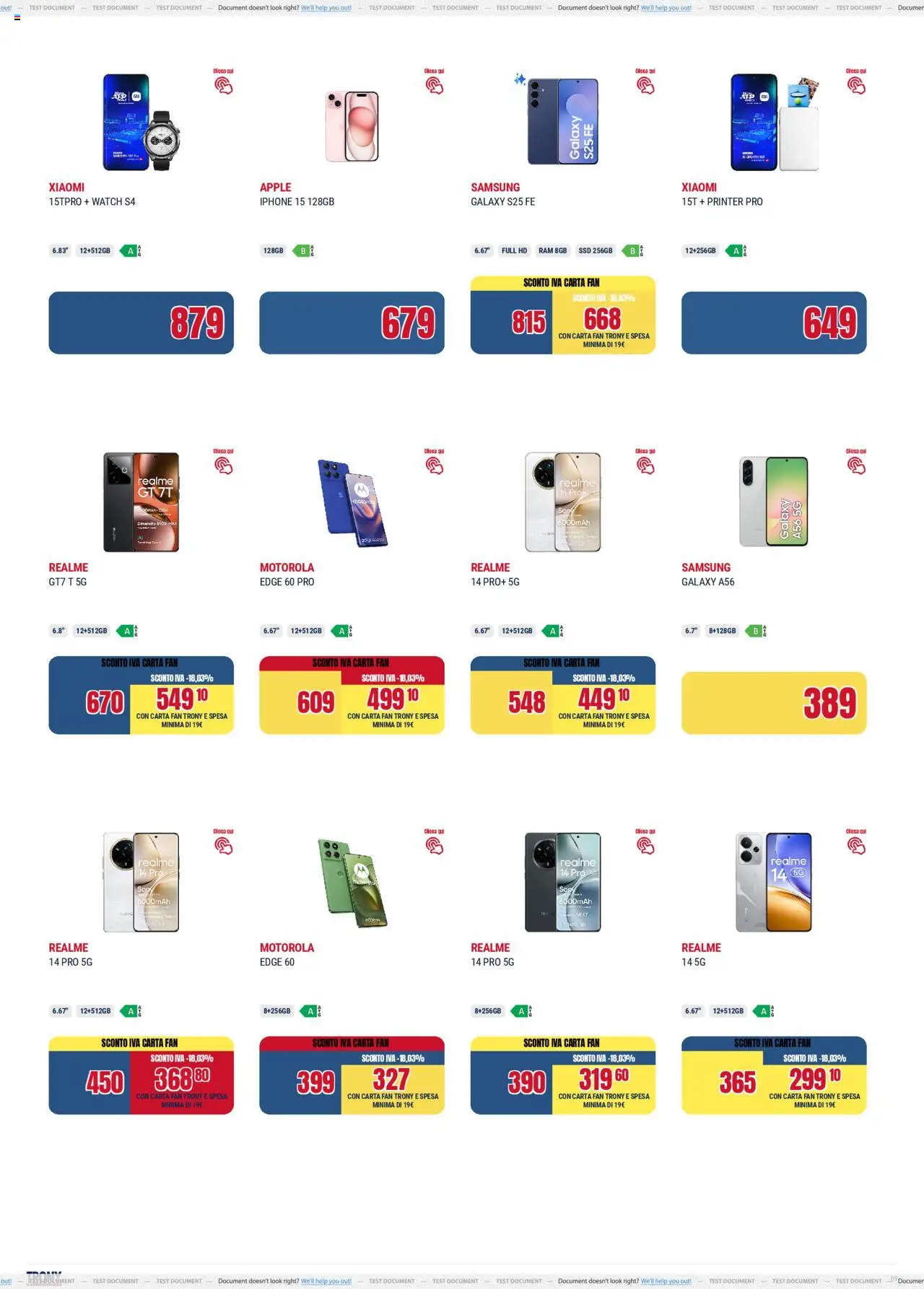 Volantino Trony del 02.10.2025 | Pagina: 9 | Prodotti: Xiaomi, Iphone, Fan, Samsung