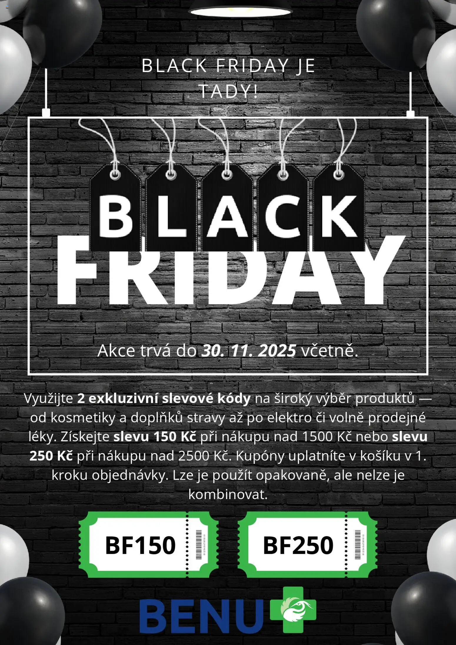 Benu Black Friday od 25.11.2025 | Strana: 1 | Produkty: Elektro