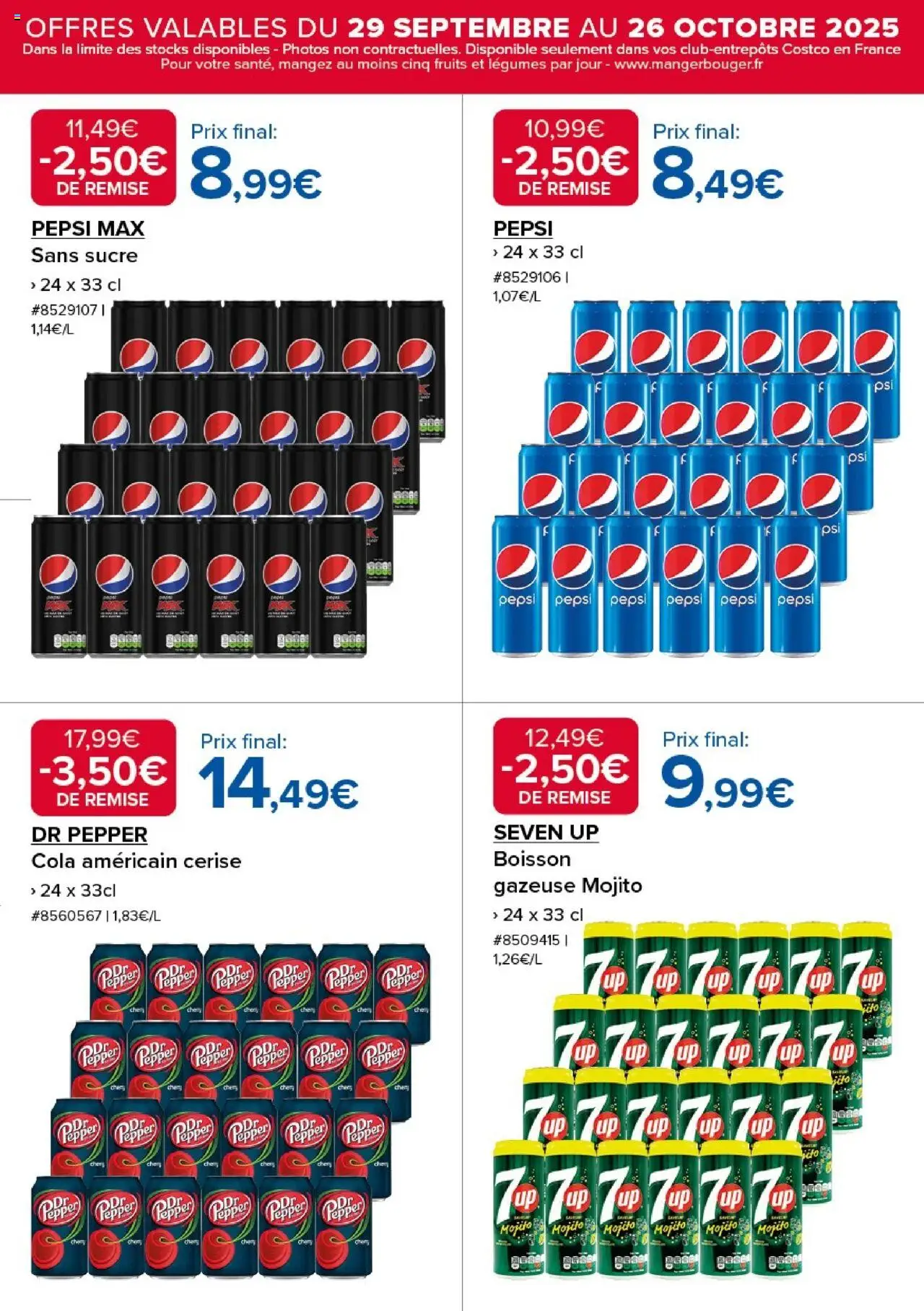 {H1} | Page: 19 | Produits: Sucre, Pepsi Max