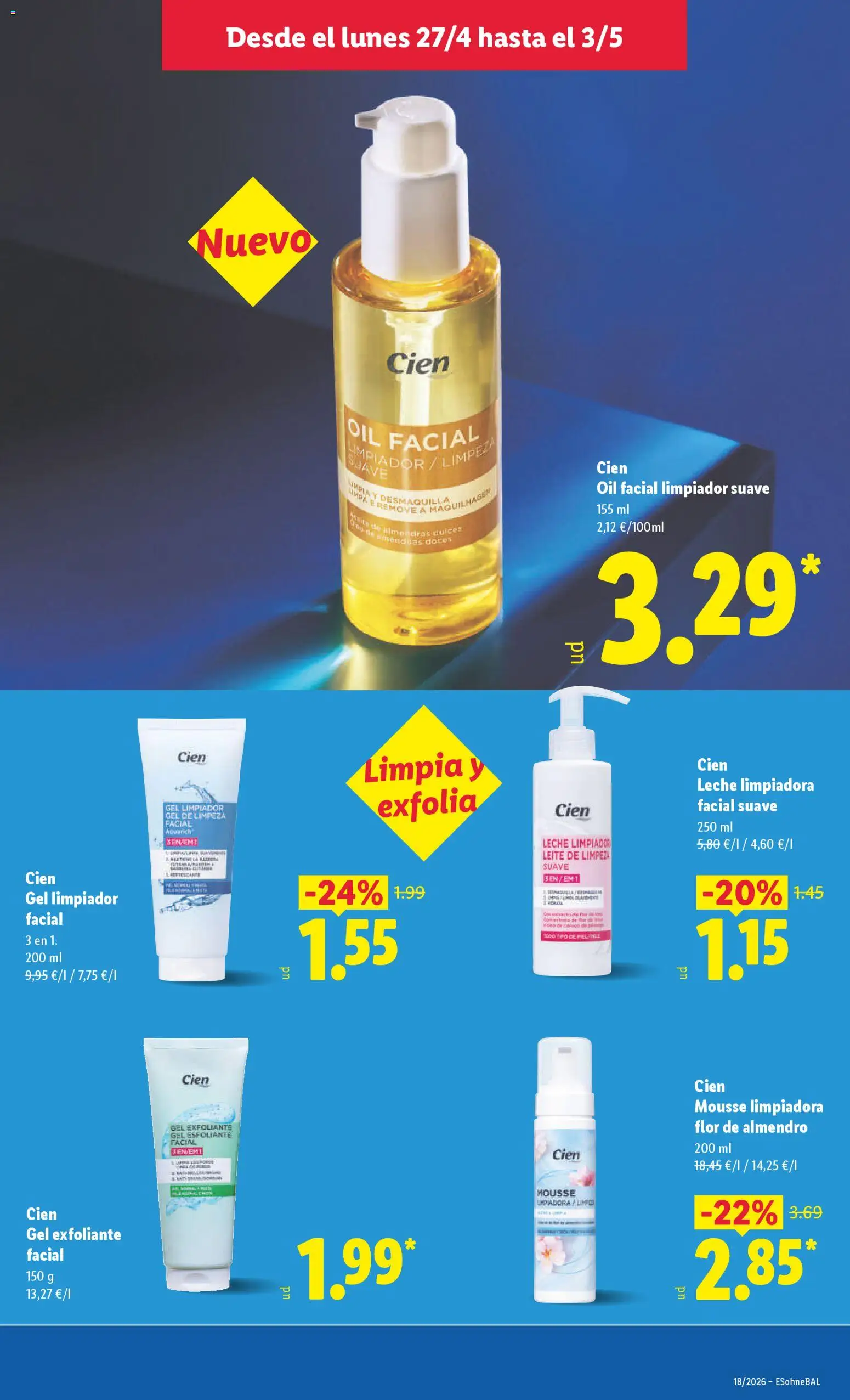 Lidl folleto │ válido desde el 27.04.2026 | Página: 27 | Productos: Mousse, Leche, Gel exfoliante, Γαύρος