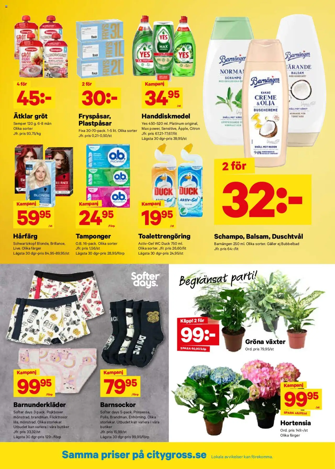 City Gross reklamblad aktuell från 18.08.2025 | Sida: 7 | Produkter: Schampo, Balsam, Handdiskmedel, Citron