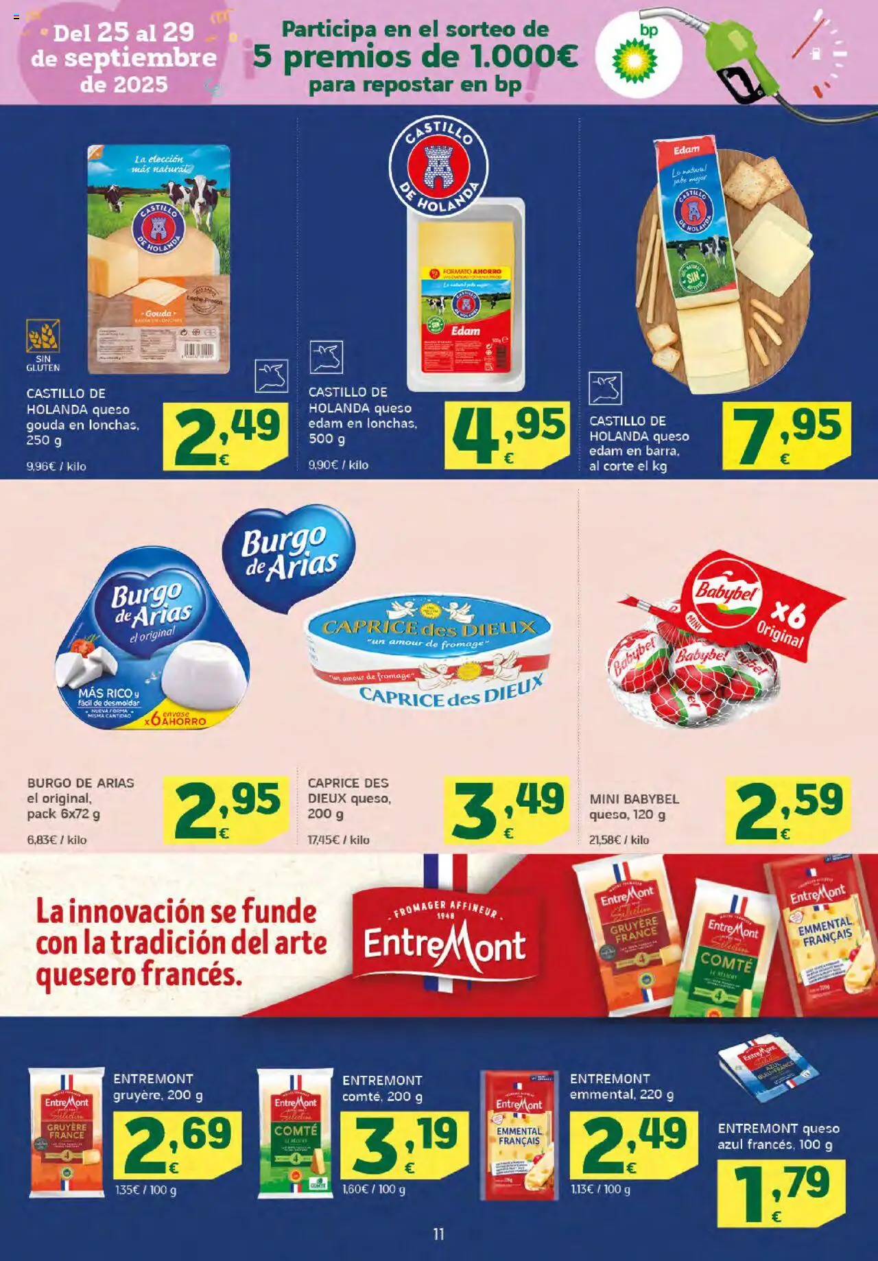 HiperDino folleto │ válido desde el 25.09.2025 | Página: 11 | Productos: Leche, Queso