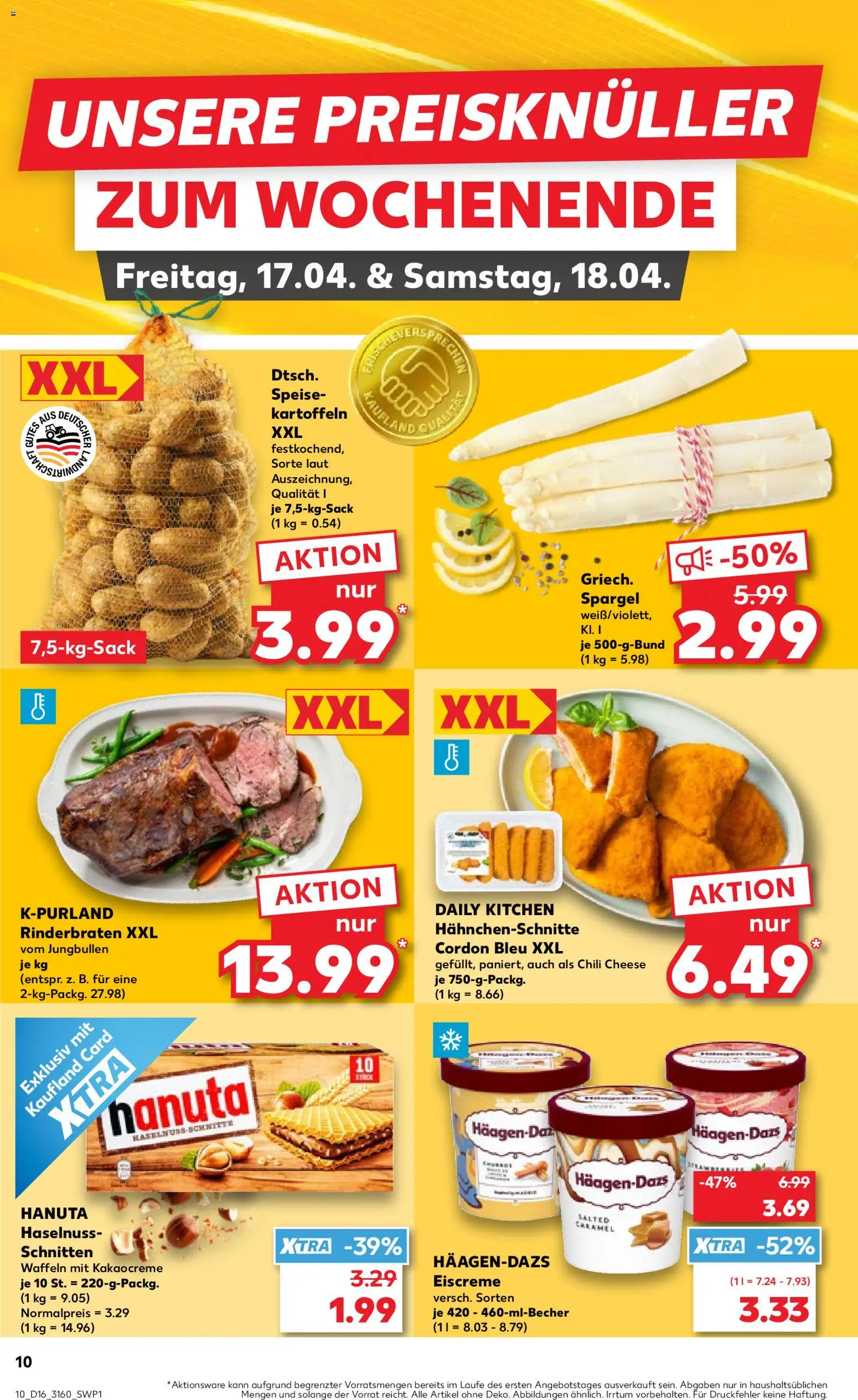 Kaufland Prospekt Berlin	 – gültig ab 16.04.2026 | Seite: 10 | Produkte: Rinderbraten, Eiscreme, Spargel, Kartoffeln