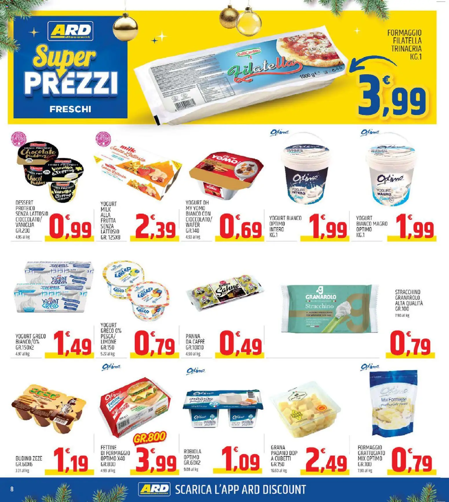 Volantino ARD Discount del 01.12.2025 | Pagina: 8 | Prodotti: Yogurt greco, Yogurt, Caffè, Limone