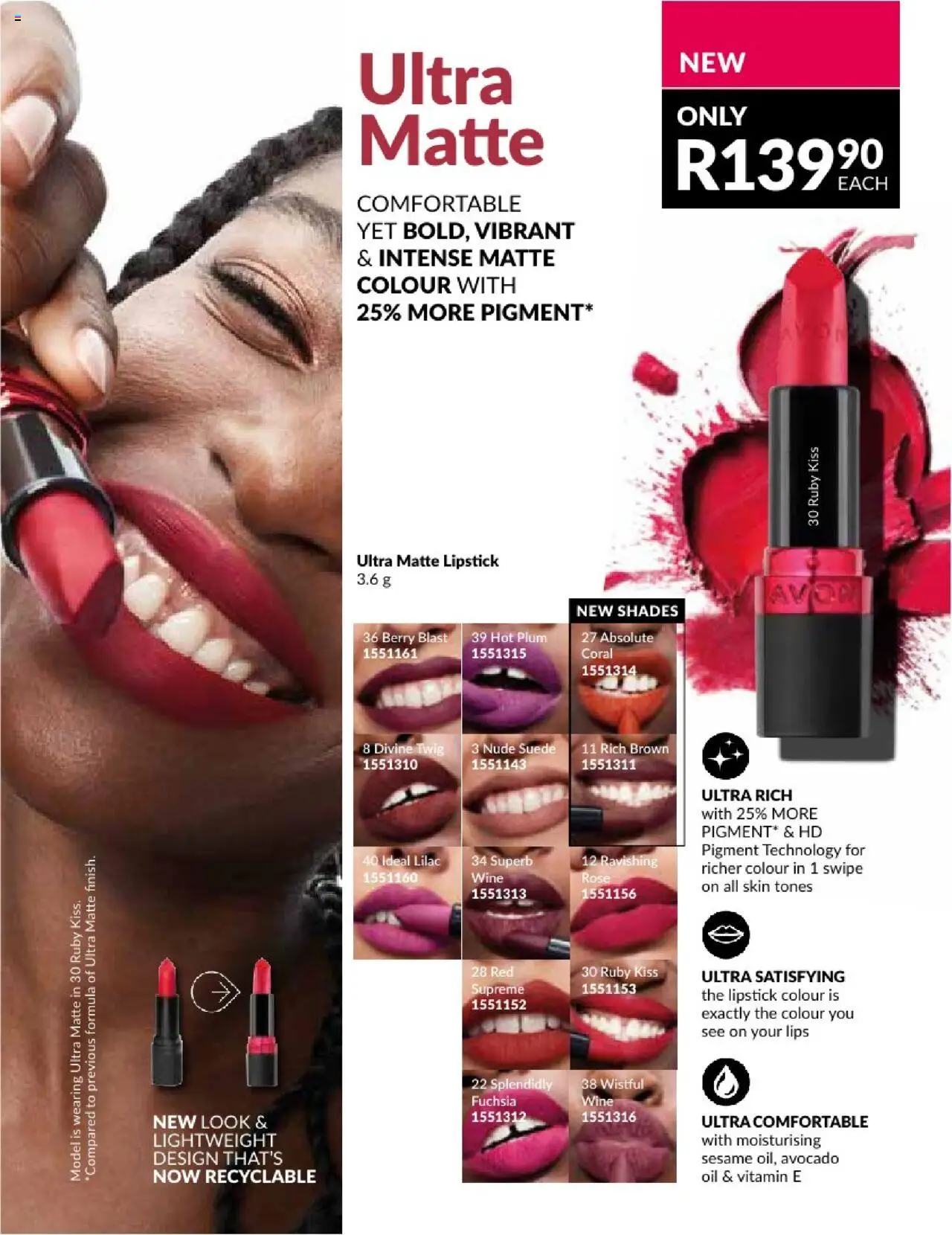 AVON Catalogue  │ valid from 01.08.2025 | Page: 61 | Products: Oil, Wine, Lipstick