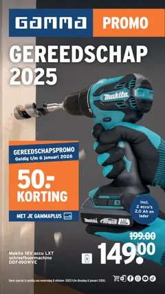 GAMMA - Gereedschap - Voorbeeld van een folder van GAMMA, geldig van 08.10.2025