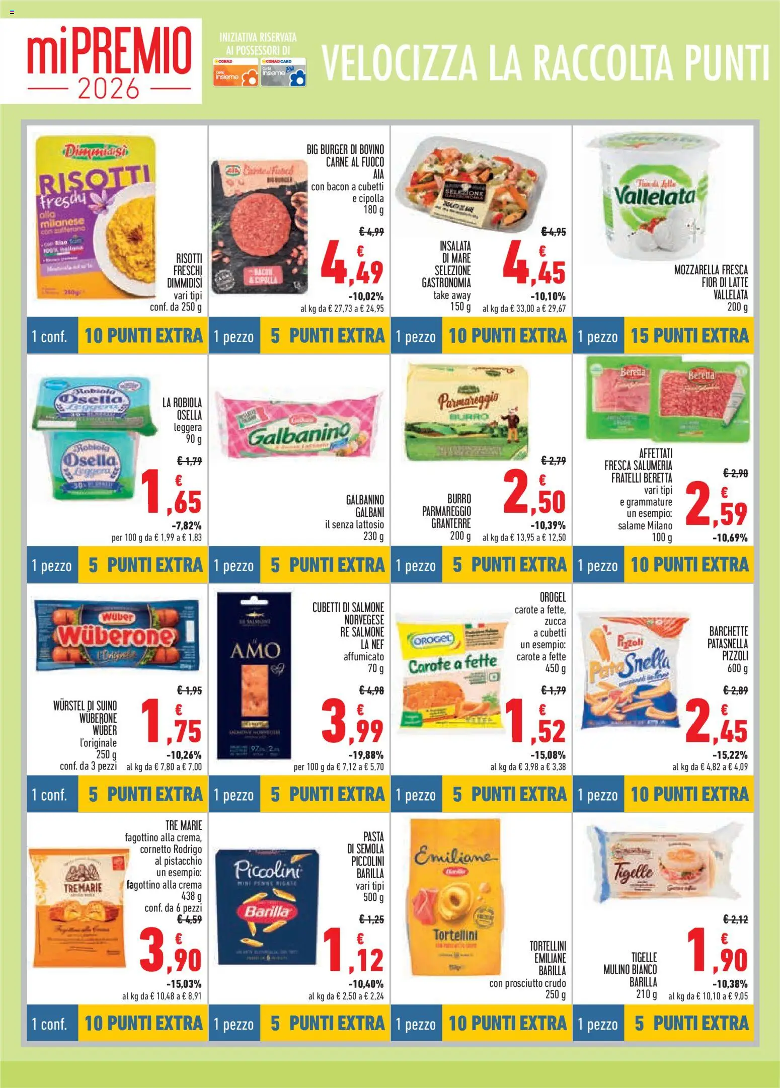 Volantino Conad del 02.01.2026 | Pagina: 6 | Prodotti: Salmone, Mozzarella, Carote, Robiola