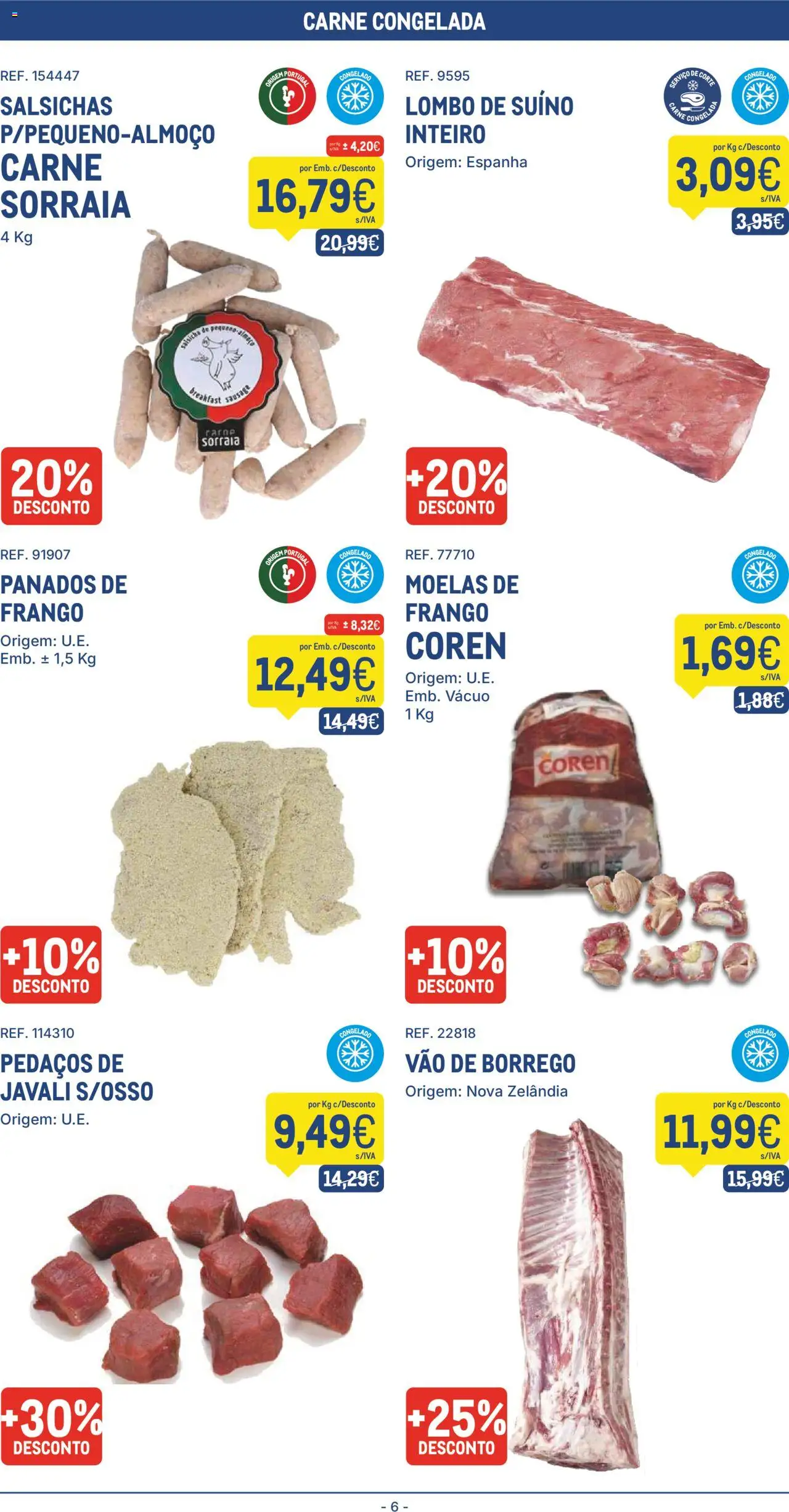 Makro folheto │ válido de 22.07.2025 | Página: 6 | Produtos: Frango, Lombo, Carne, Moelas