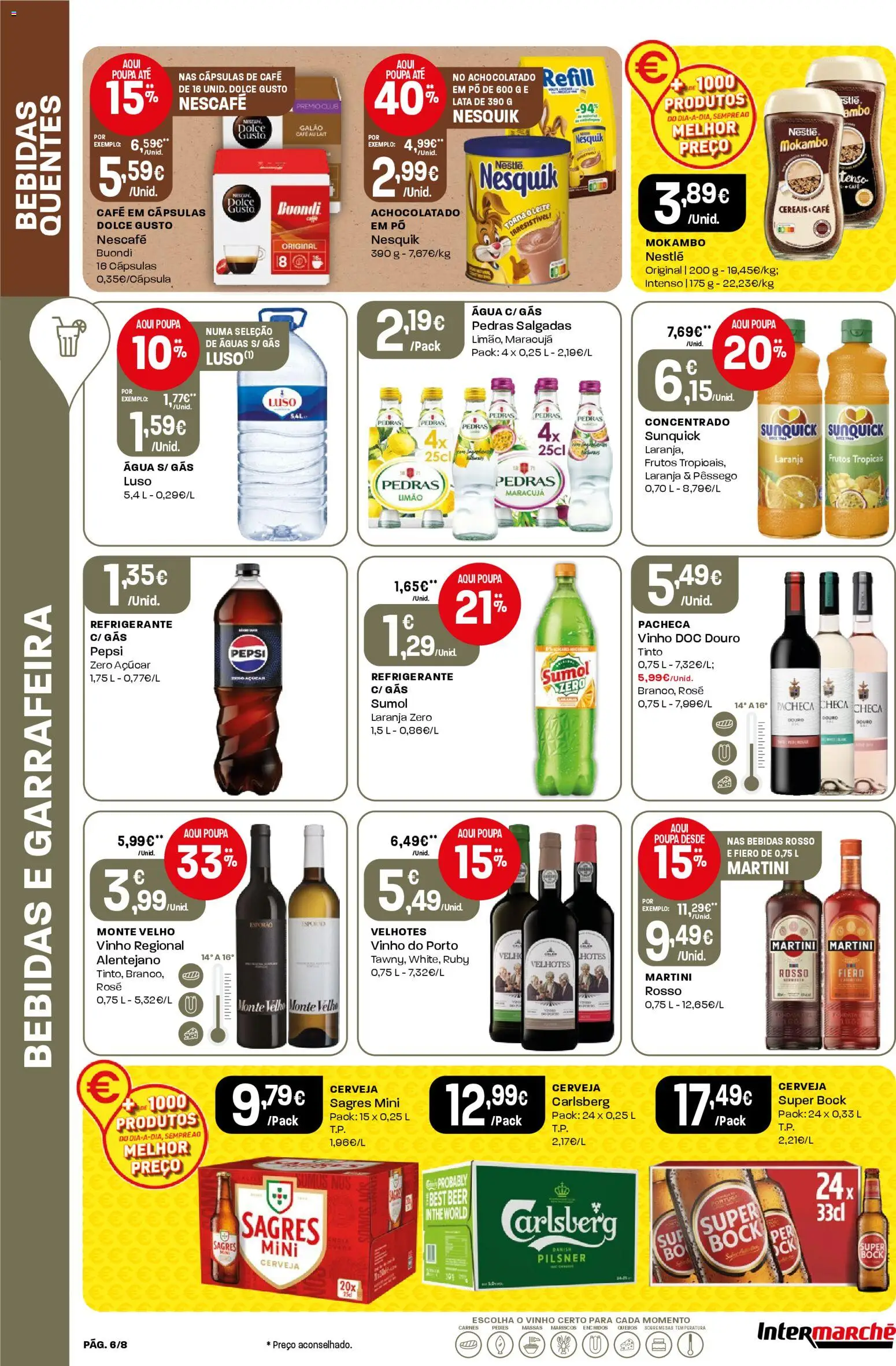 Intermarché Folheto Mini │ válido de 13.11.2025 | Página: 6 | Produtos: Agua, Pó, Café, Dolce gusto