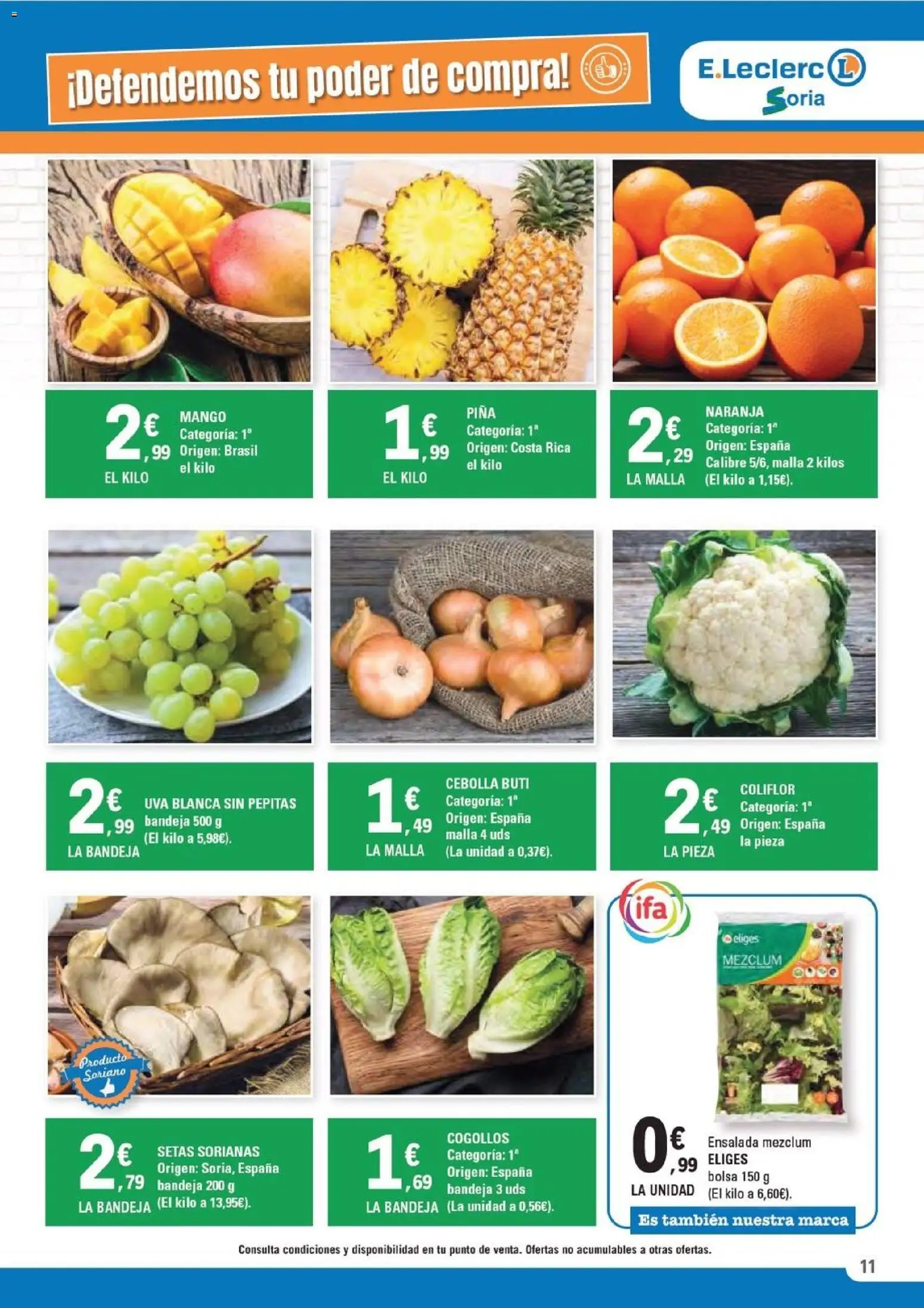 E.Leclerc - Especial Conservas Vegetales │ válido desde el 18.02.2026 | Página: 11 | Productos: Piña, Παγωμένο τσάι, Bolsa, Bandeja