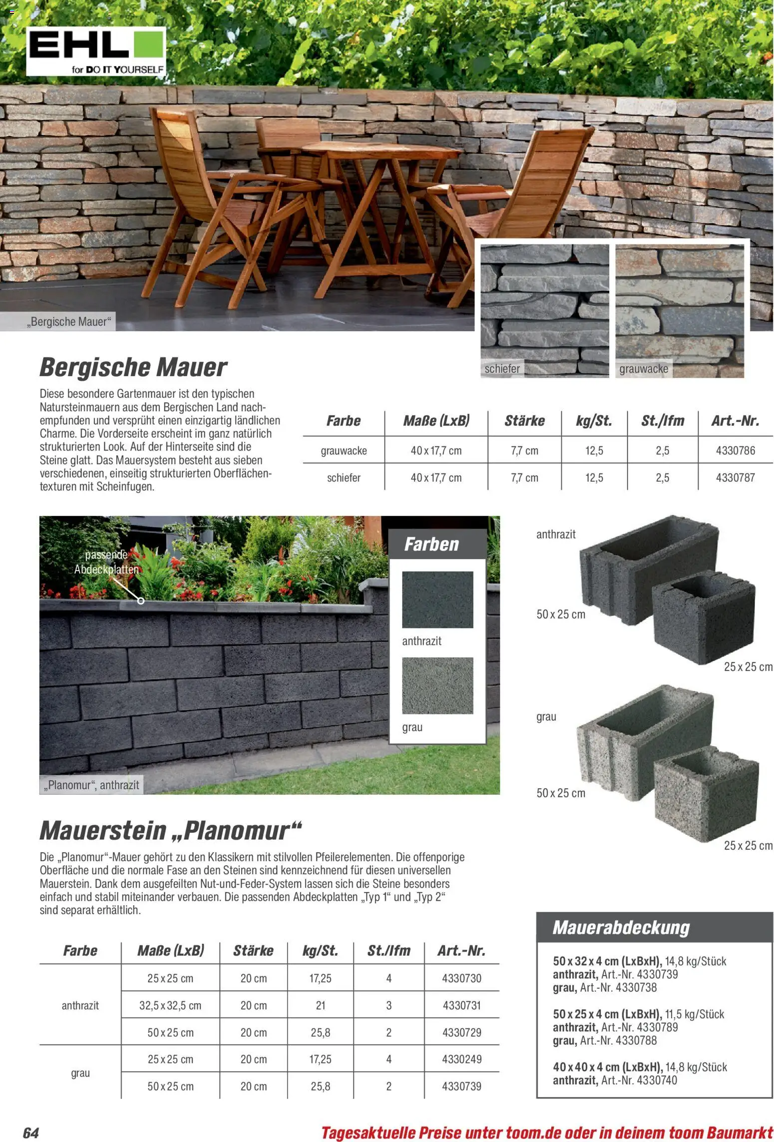 Toom Baumarkt Gartenbaustoffe 2026 – gültig ab 20.02.2026 | Seite: 64
