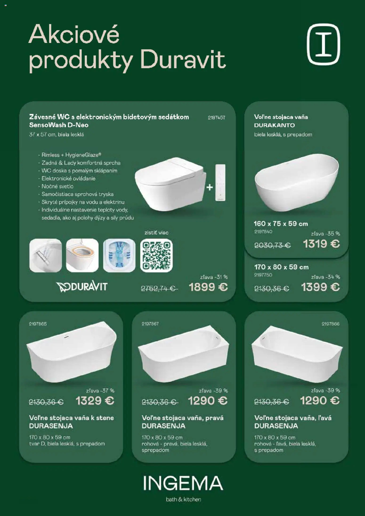 Nové Ingema akcie – leták je platný od 29.10.2025 | Strana: 15 | Produkty: Vaňa, Nočné svetlo, Svetlo