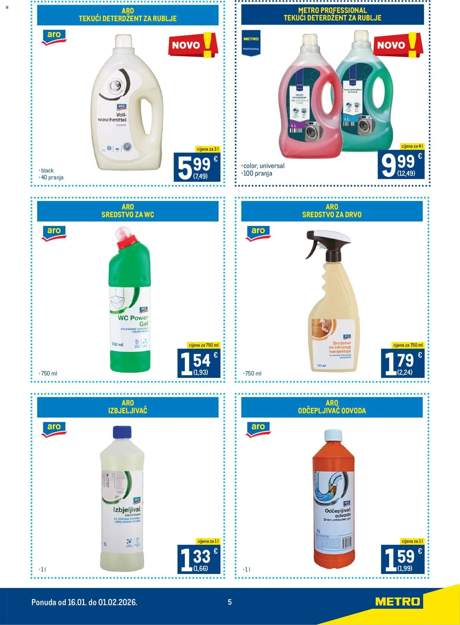 Metro katalog | vrijedi od 16.01.2026 | Stranica: 5 | Proizvodi: Deterdžent, Tekući deterdžent