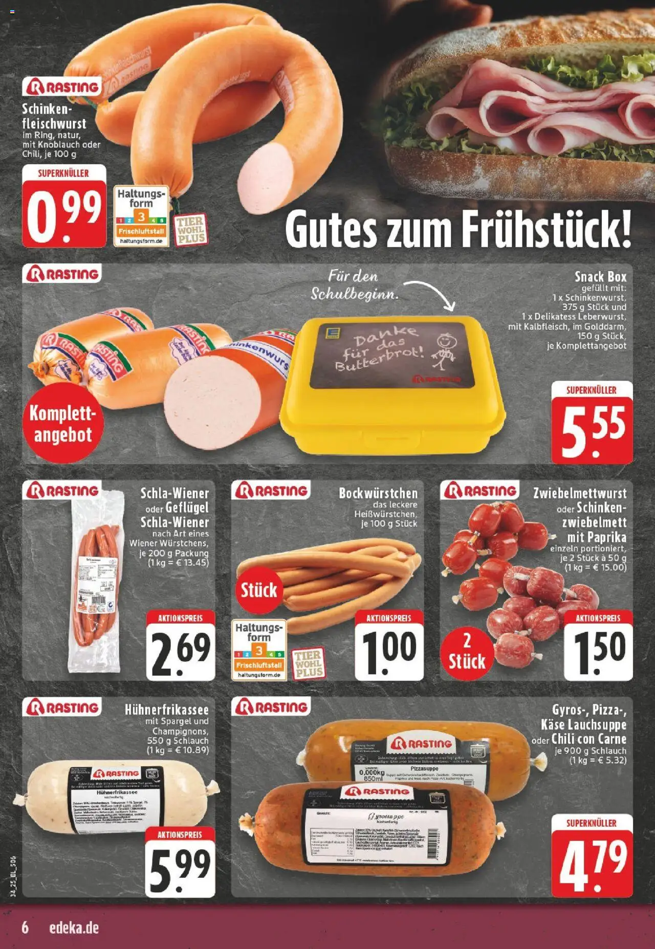 Edeka Prospekt 	 - gültig ab dem 18.08.2025 | Seite: 6 | Produkte: Box, Paprika, Chili, Schinken