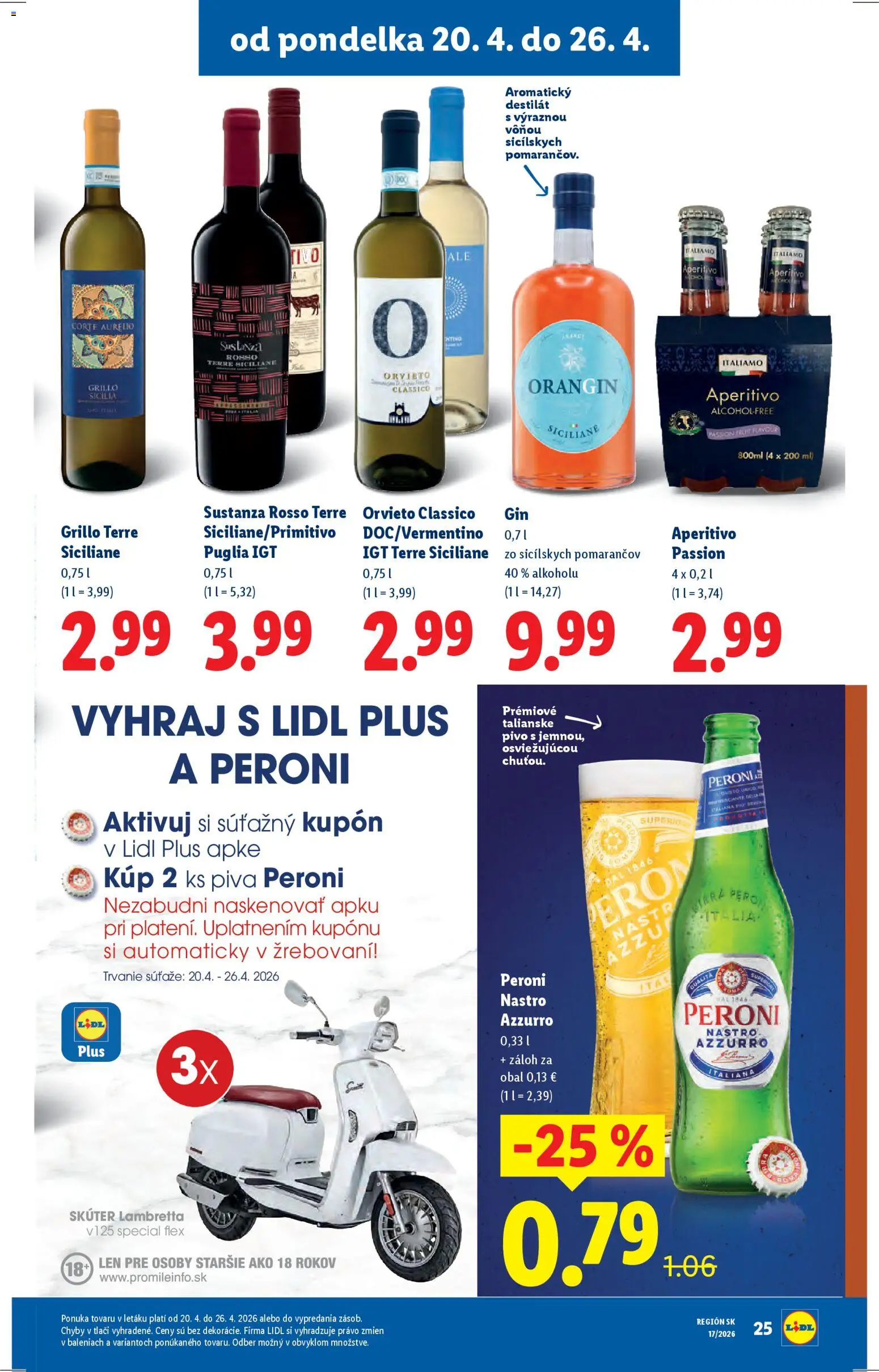 Nové Lidl akcie – leták je platný od 20.04.2026 | Strana: 26 | Produkty: Pivo, Pero, Gin, Destilát