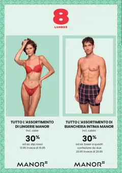 Manor Aktionen Calendario dell'Avvento ab 01.12.2025 gültig | Seite: 10 | Produkte: Slip, Boxer