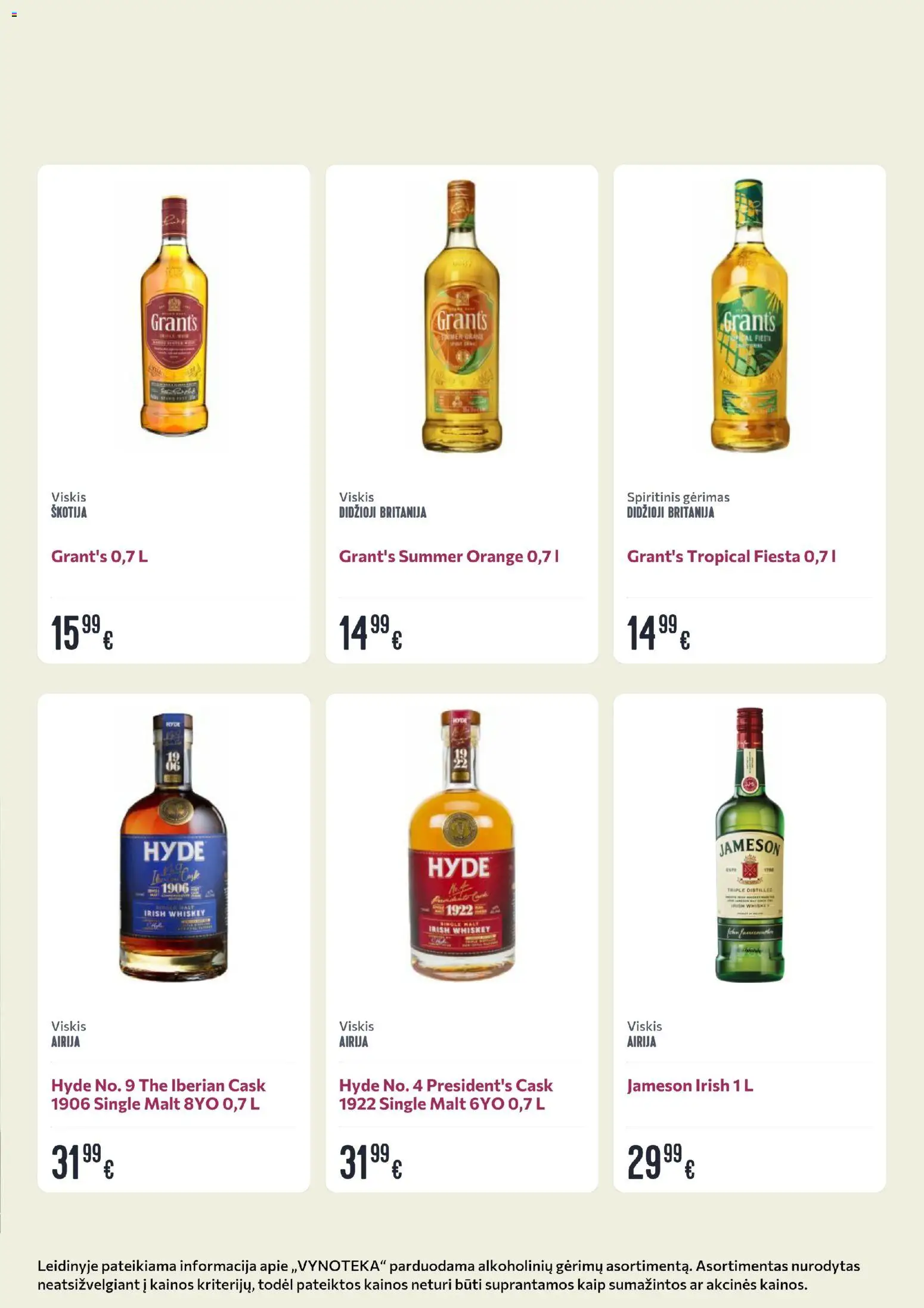 VYNOTEKA akcijos nuo 17.11.2025 | Puslapis: 8 | Prekių: Viskis