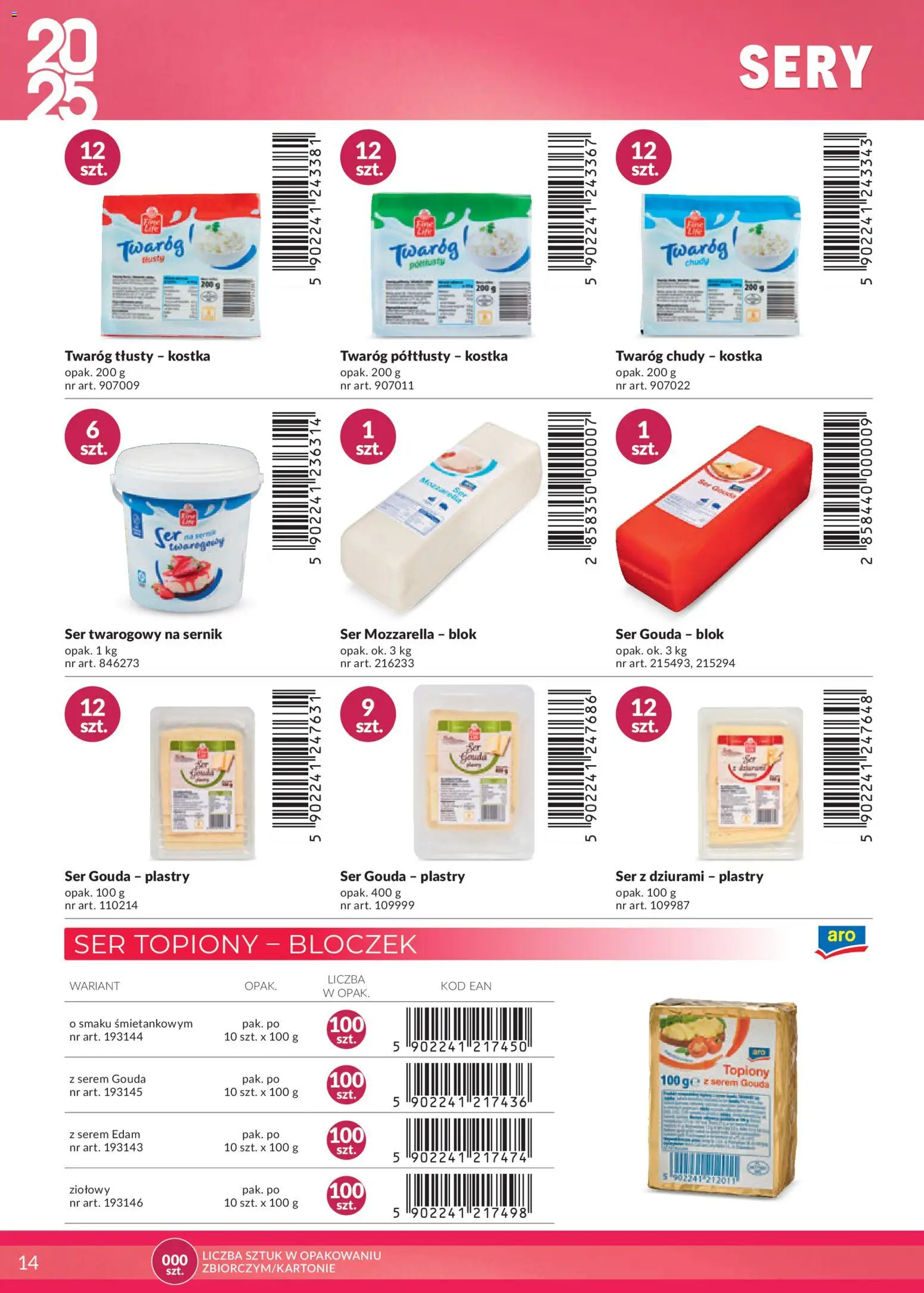 Makro Gazetka - Katalog marki własne dla Twojego sklepu od 28.04.2025 | Strona: 14 | Produkty: Ser topiony, Twaróg tłusty, Mozzarella, Twaróg