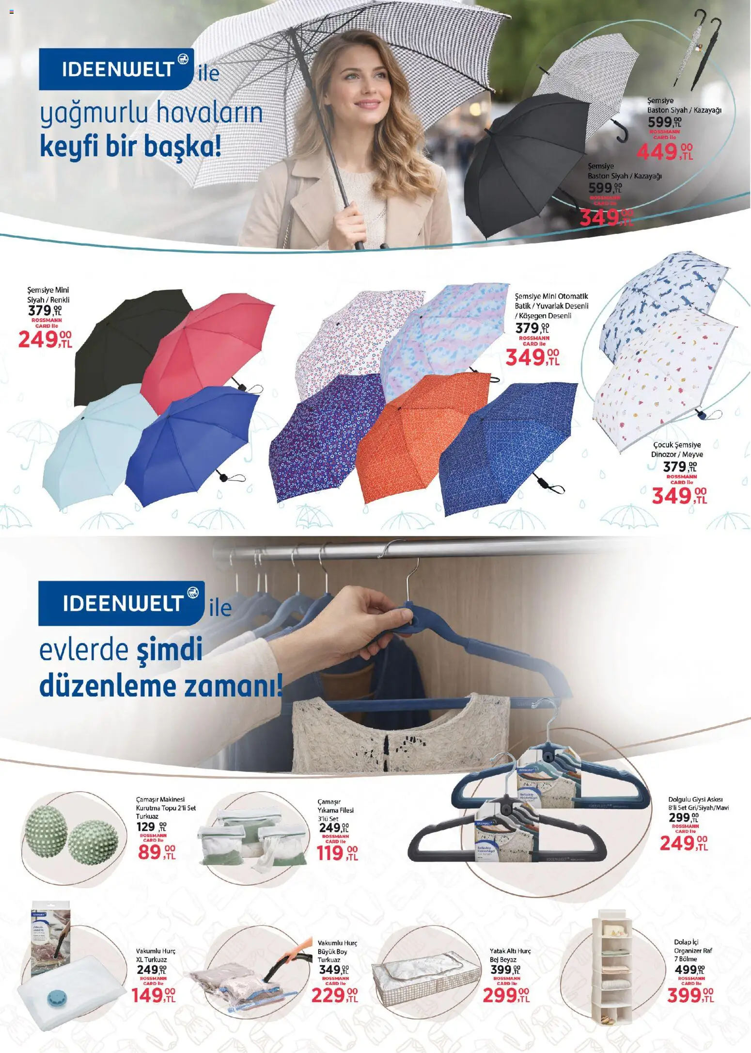 Rossmann Ocak Ev & Yaşam Kataloğu - 02.01.2026 tarihinden itibaren geçerlidir | Sayfa: 13 | Ürünler: Raf, Giysi, Şemsiye, Çamaşır makinesi