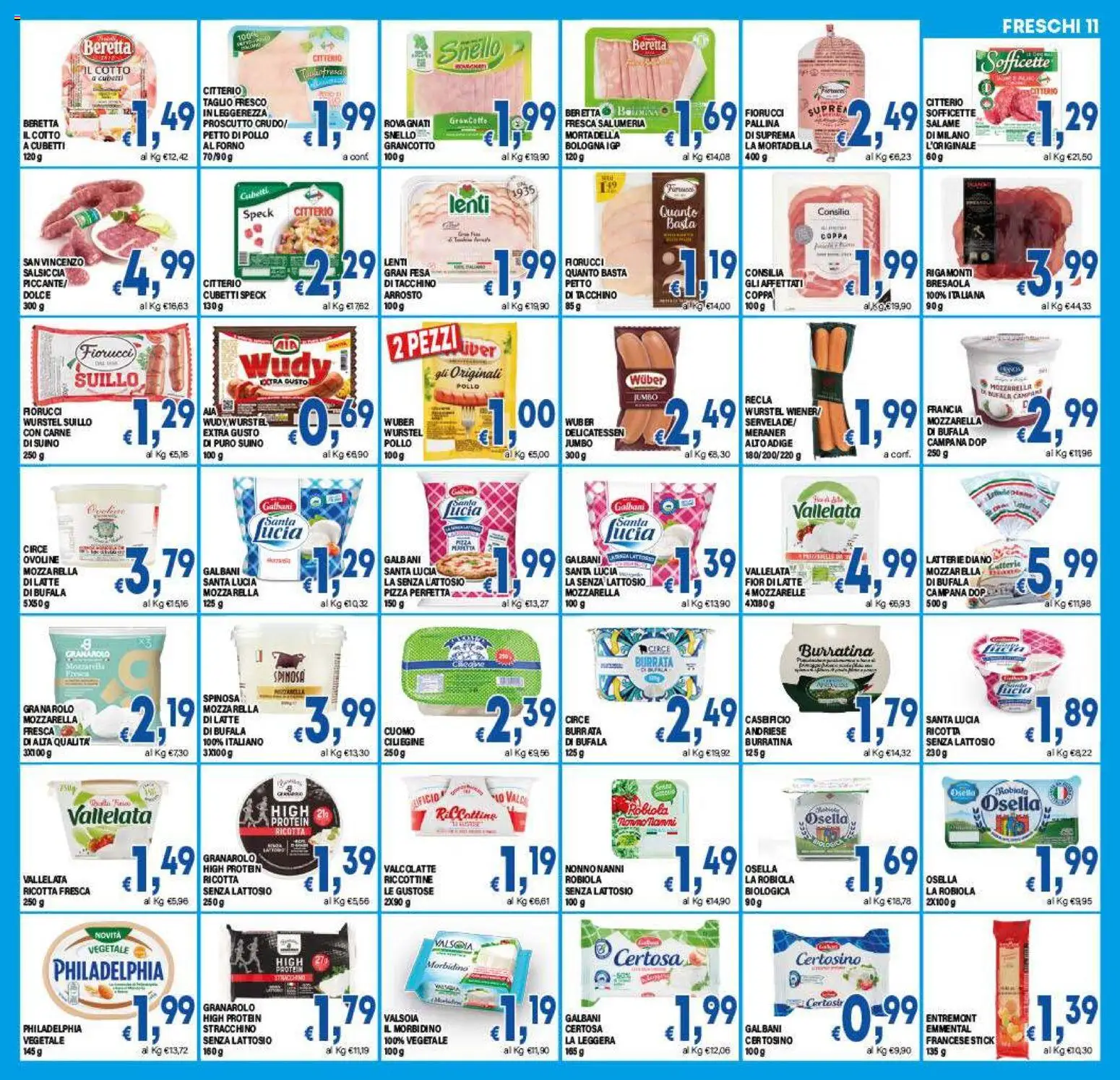 Volantino DEM del 26.01.2026 | Pagina: 11 | Prodotti: Bresaola, Latte, Wurstel, Ricotta