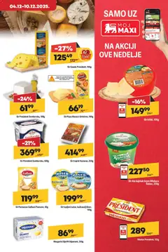 Maxi katalog - pregled Maxi kataloga - važi od 04.12.2025 | Strana: 15 | Proizvode: Maslac, Gouda, Sir, Kajmak