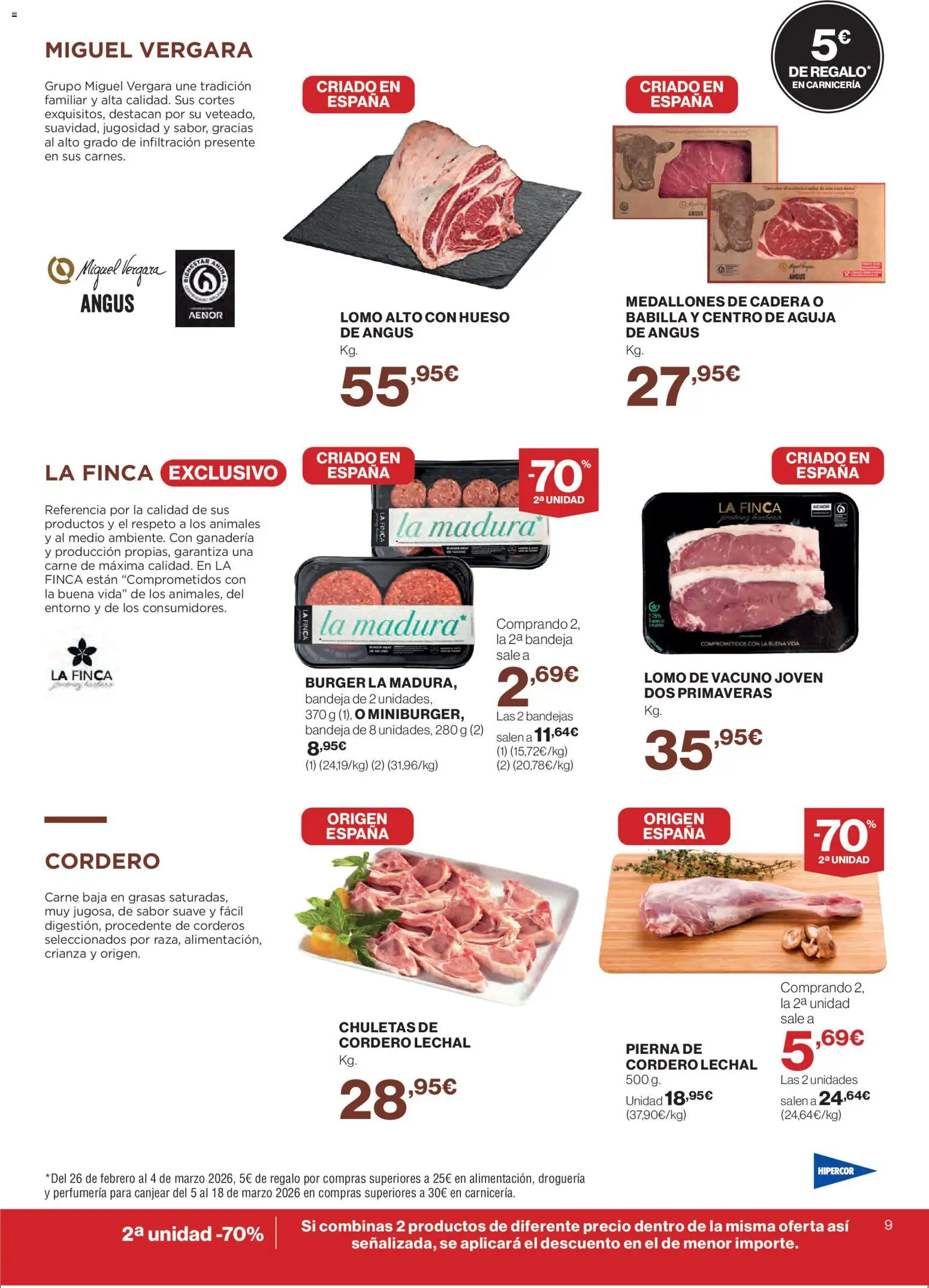 Hipercor catálogo │ válido desde el 26.02.2026 | Página: 9 | Productos: Medallones, Φίλτρο καφέ, Bandeja