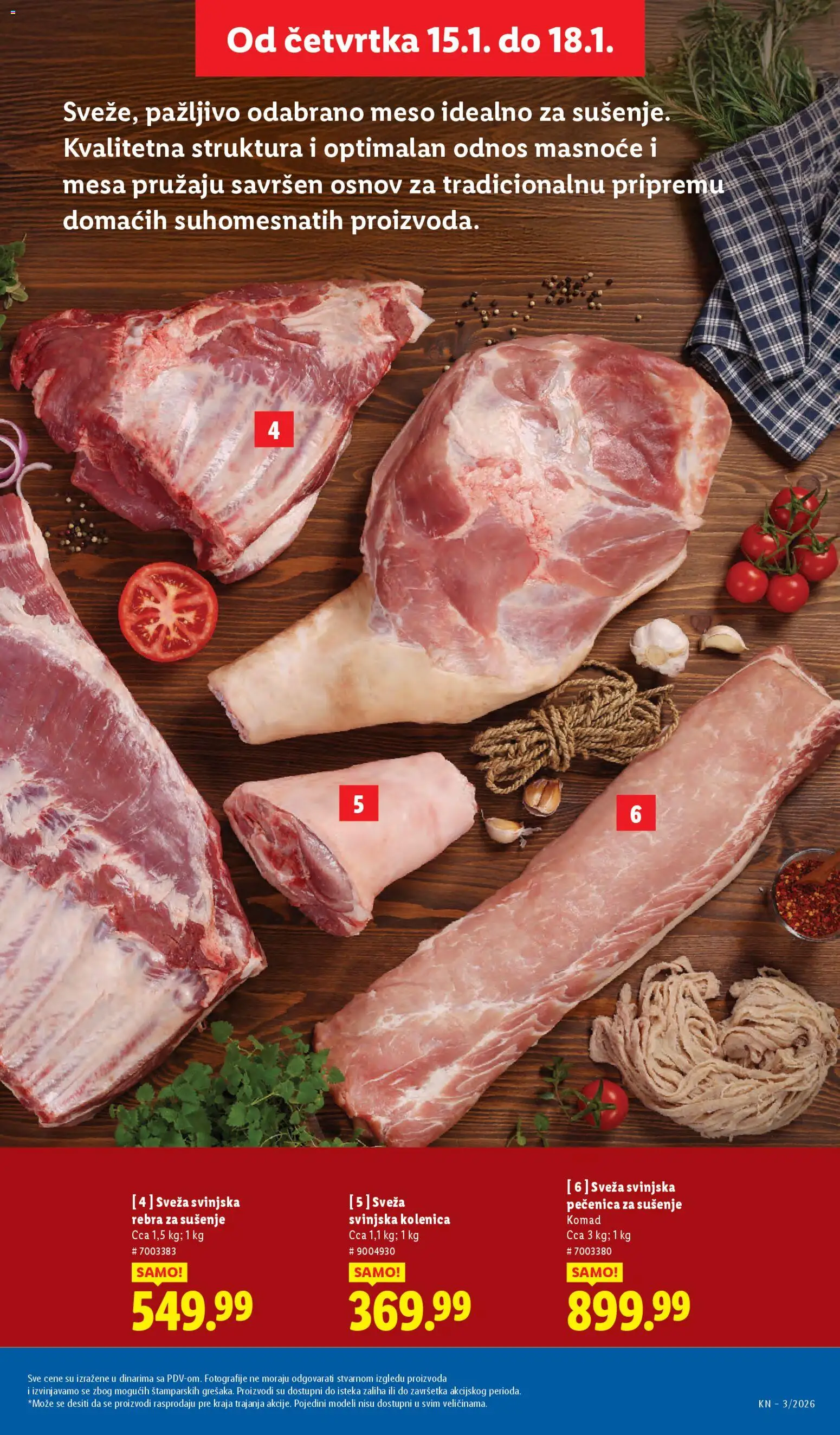 Lidl katalog - važi od 15.01.2026 | Strana: 17 | Proizvode: Svinjska kolenica, Svinjska rebra, Pečenica