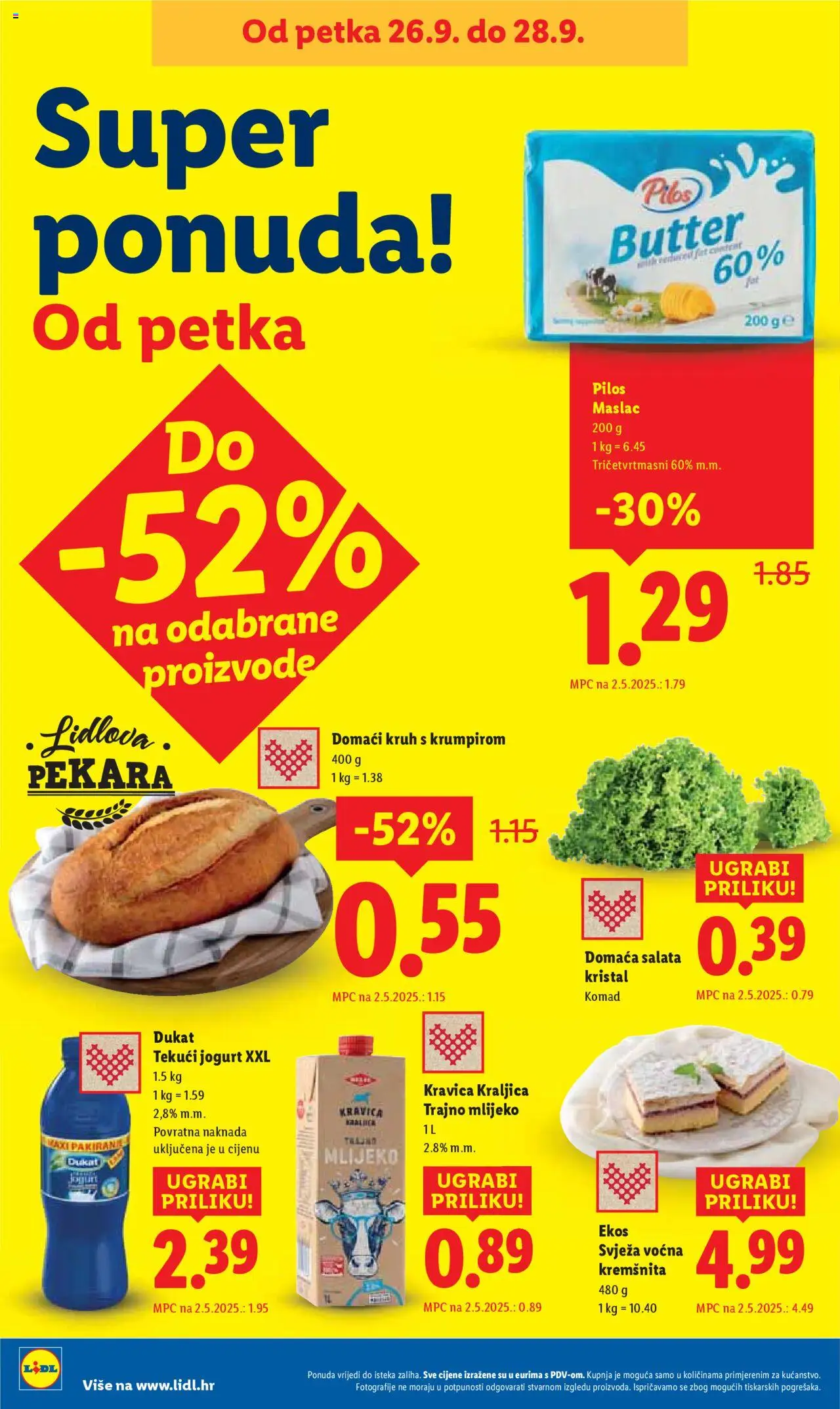 Lidl katalog | vrijedi od 22.09.2025 | Stranica: 72 | Proizvodi: Mlijeko, Kruh, Salata, Trajno mlijeko
