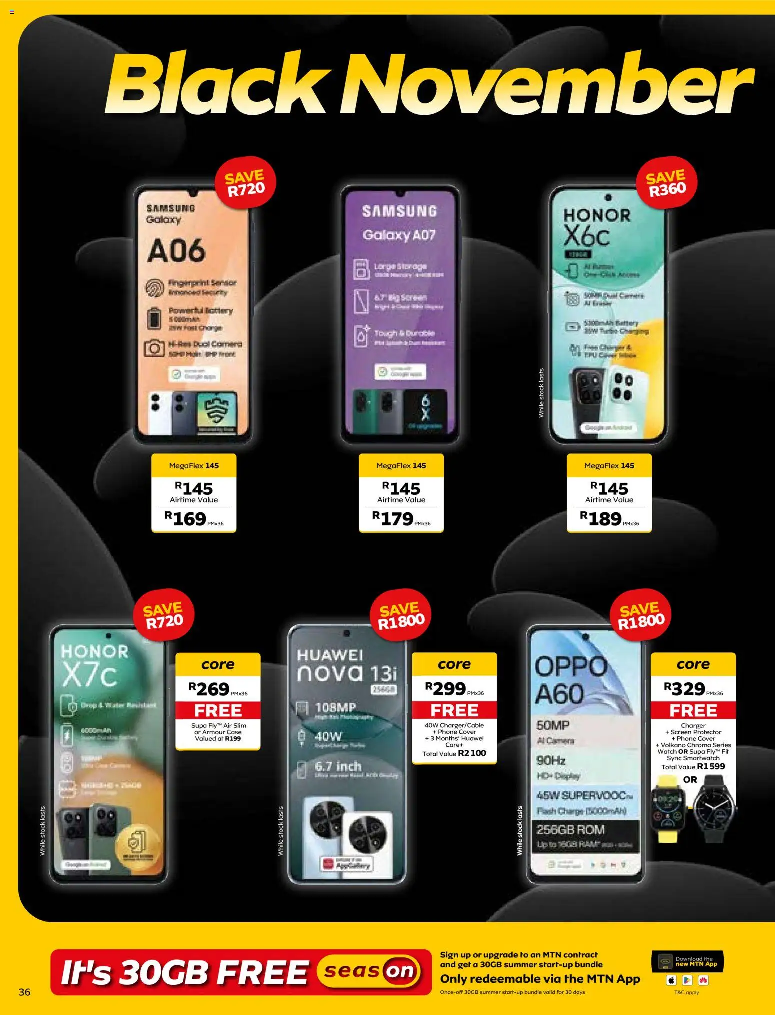 New MTN catalogue – valid from 07.11.2025 | Page: 36 | Products: Watch, Camera, Case, Charger