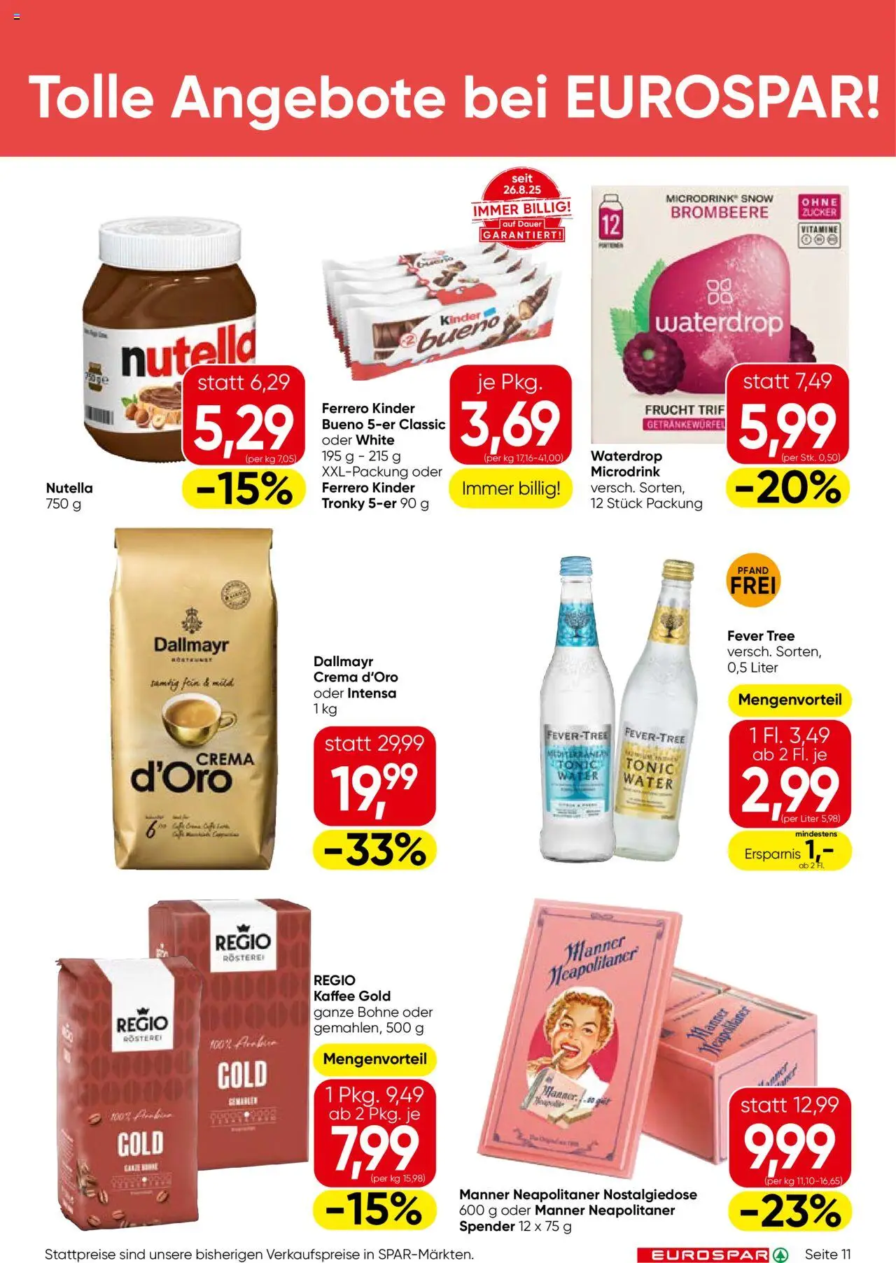 Eurospar Flugblatt - Steiermark gültig ab 09.10.2025 | Seite: 11 | Produkte: Zucker, Kaffee