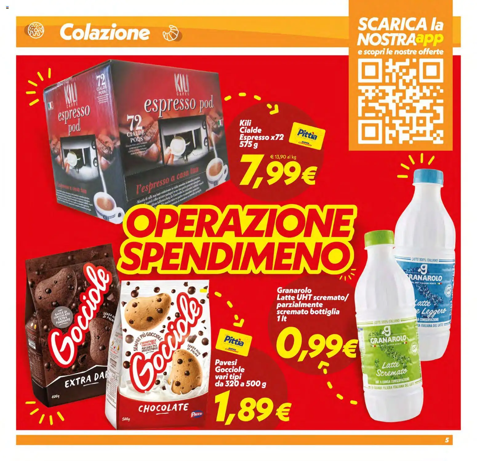 Volantino SuperConveniente del 05.01.2026 | Pagina: 5 | Prodotti: Latte, Olio, Bottiglia, Macinato