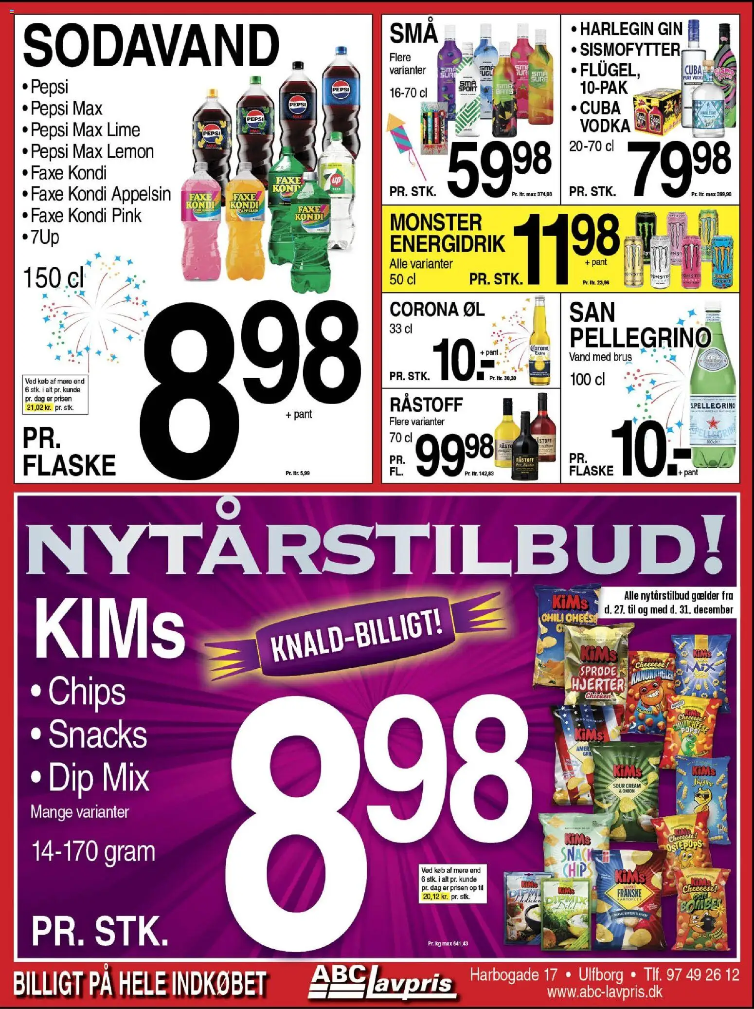 Abc Lavpris tilbudsavis – gyldig fra 24.12.2025 | Side: 2 | Produkter: Øl, Gin, Lime, Pepsi