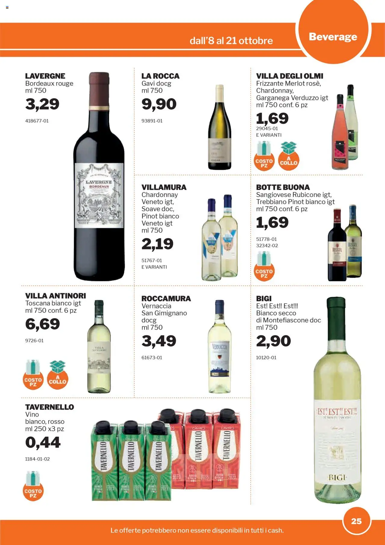 Volantino Sogegross del 08.10.2025 | Pagina: 25 | Prodotti: Vino