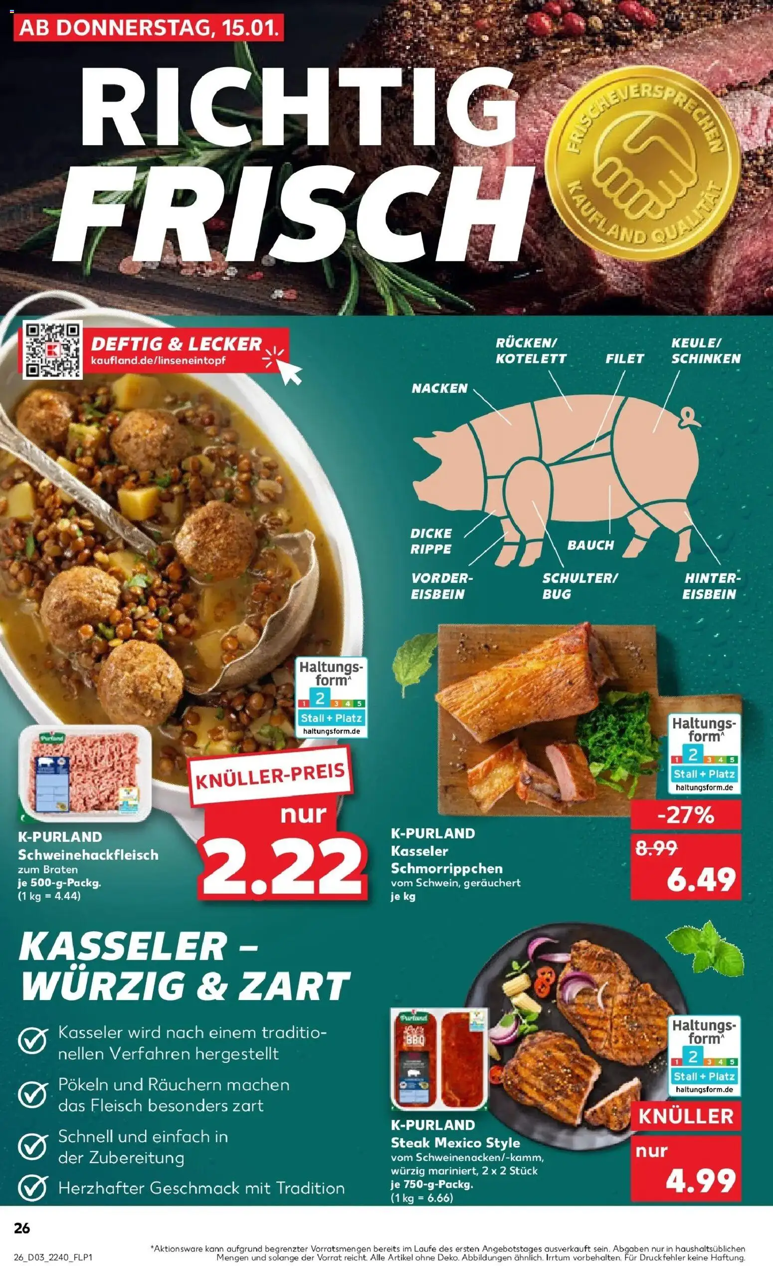 Kaufland prospekt Freiburg Im Breisgau	 – gültig ab 15.01.2026 | Seite: 34 | Produkte: Schinken, Steak, Fleisch