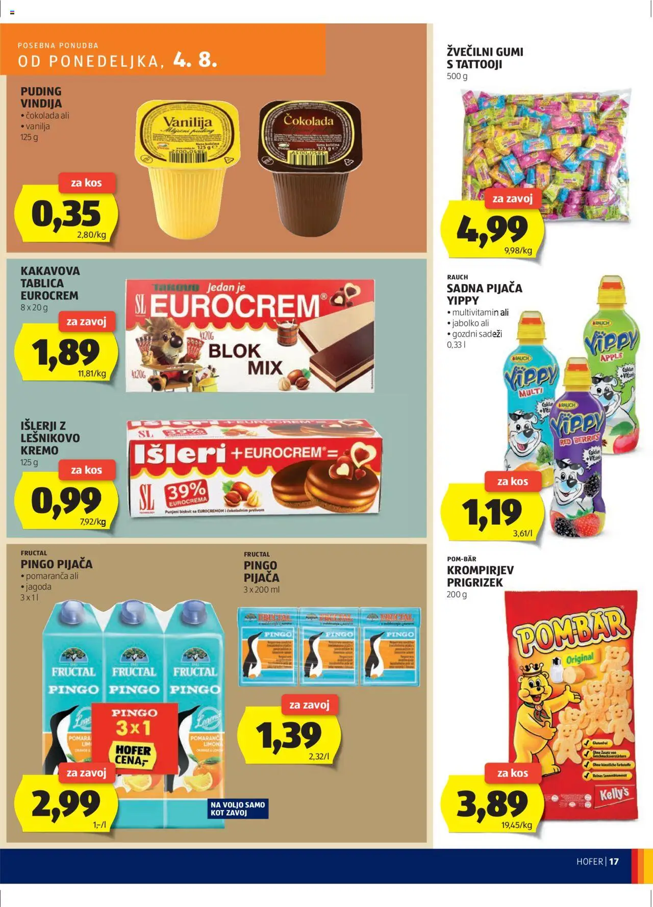Hofer SI katalog | vrijedi od 31.07.2025 | Stranica: 17 | Proizvodi: Vindija, Čokolada, Puding