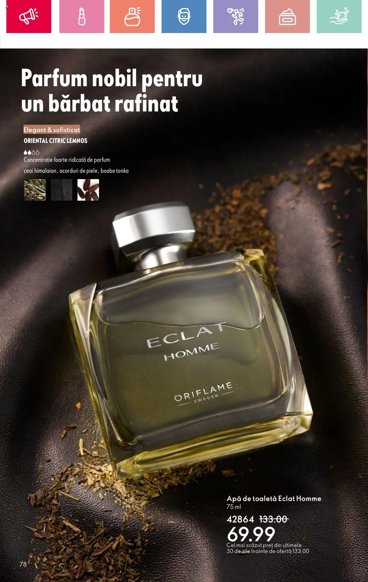 Oriflame catalog 10 2025 – valabil de la 06.07.2025 | Pagină: 78 | Produse: Toaletă, Parfum, Apă de toaletă, Ceai