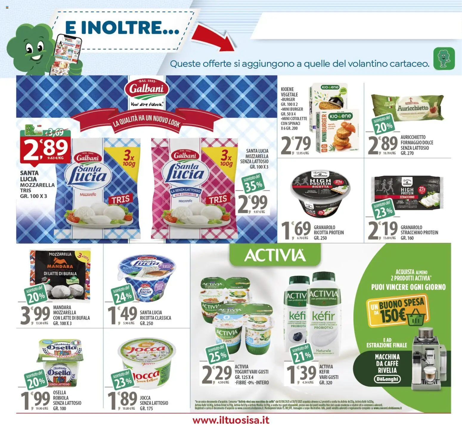 Volantino SISA del 14.11.2025 | Pagina: 16 | Prodotti: Latte, Stracchino, Ricotta, Robiola