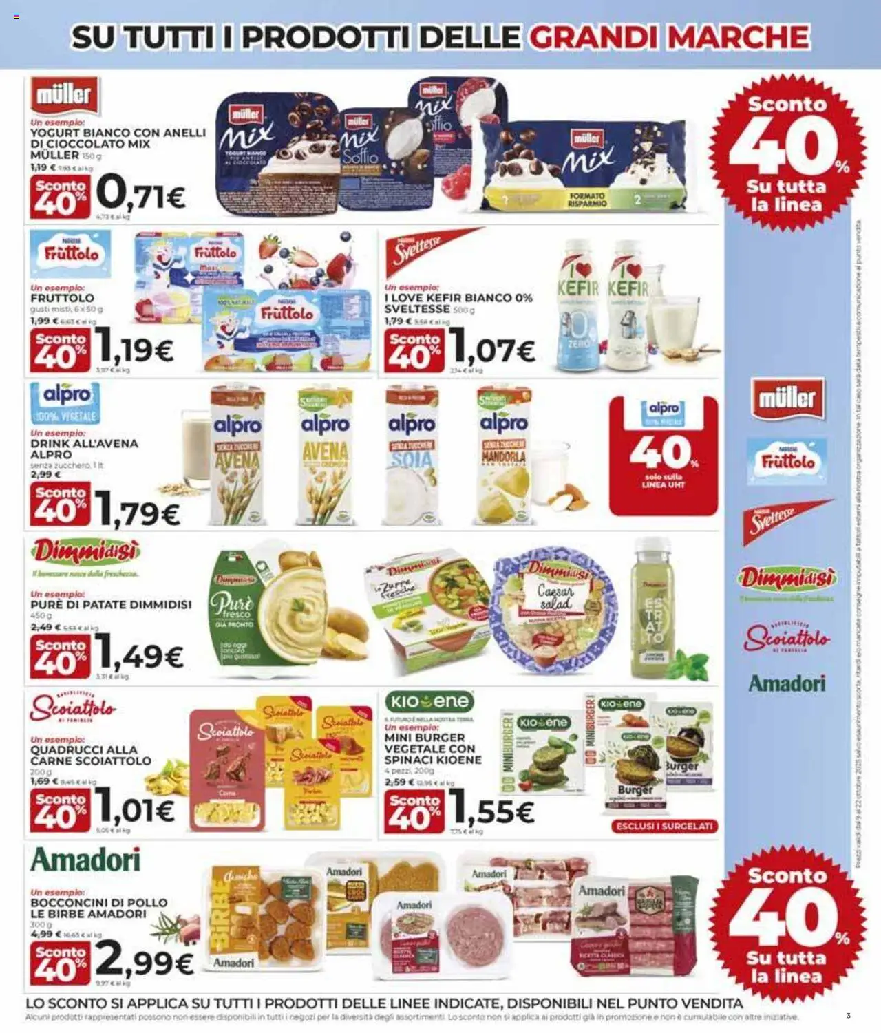 Volantino Ipercoop del 09.10.2025 | Pagina: 3 | Prodotti: Yogurt, Cioccolato, Patate, Data