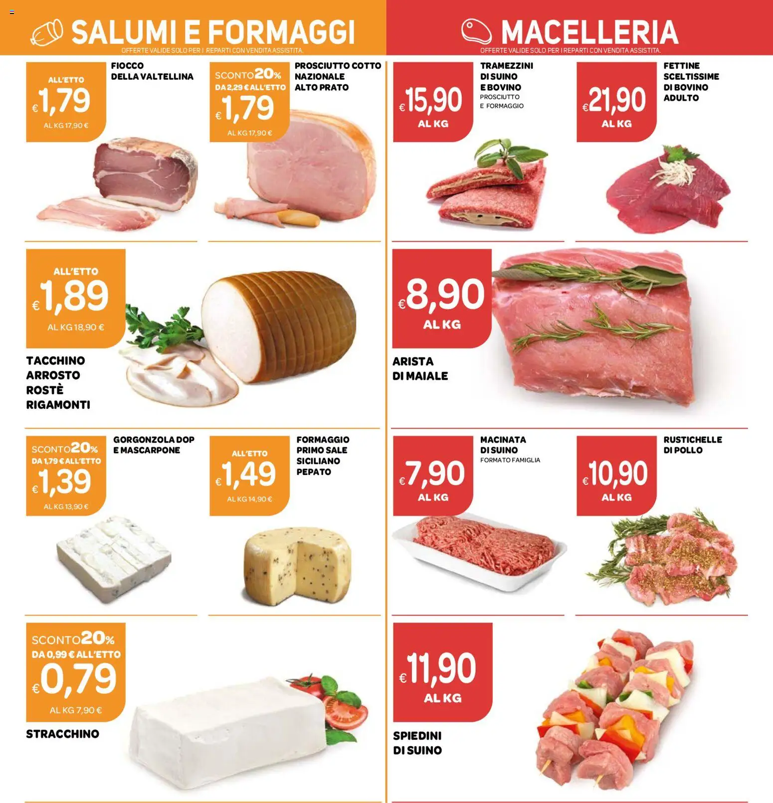 Volantino Ekom del 10.03.2026 | Pagina: 7 | Prodotti: Arrosto, Maiale, Formaggio, Spiedini