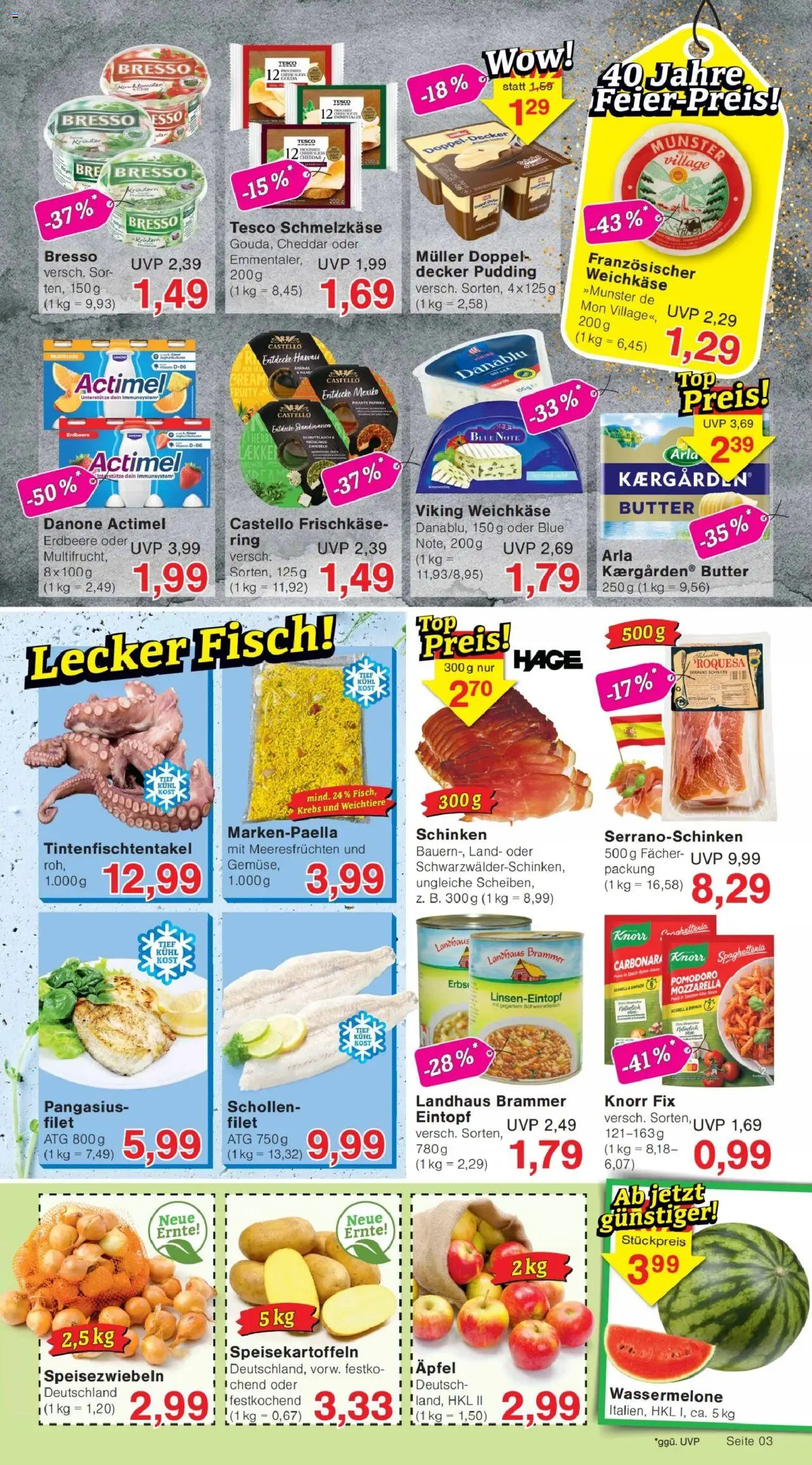 Jawoll Prospekt - gültig ab dem 11.08.2025 | Seite: 3 | Produkte: Butter, Knorr, Zwiebeln, Wassermelone