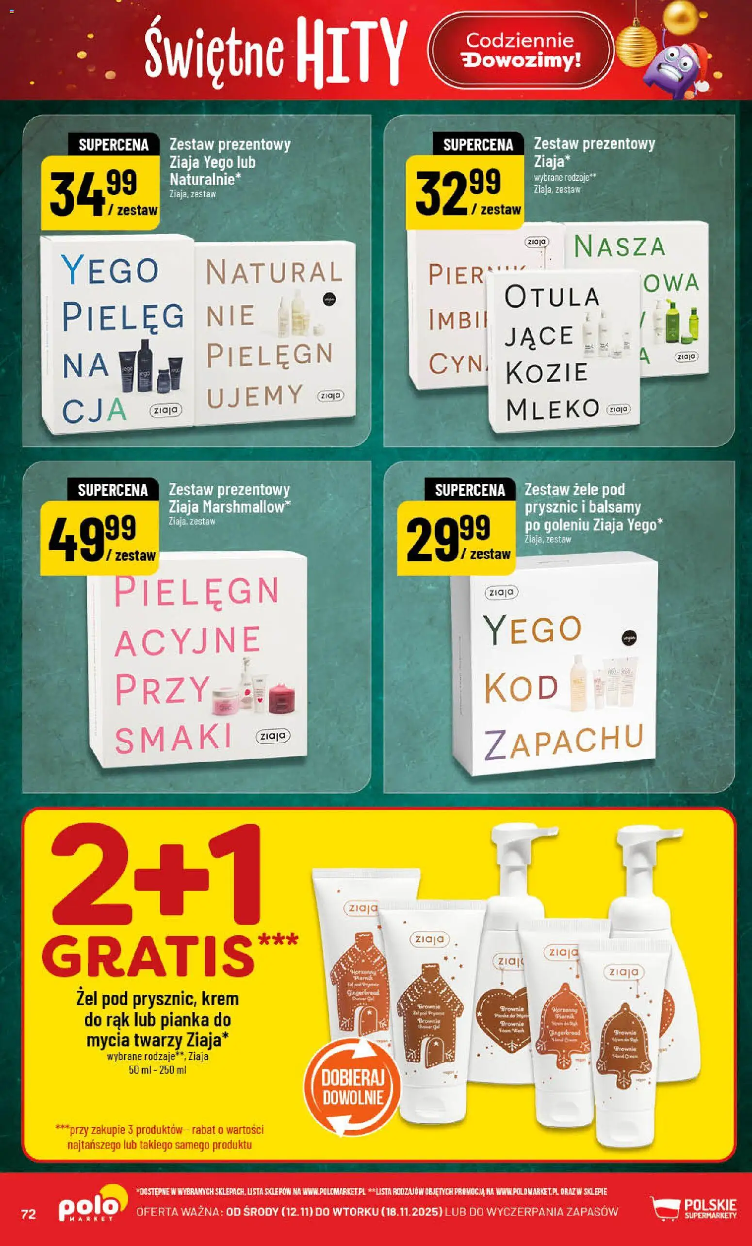 POLOmarket Gazetka od 12.11.2025 | Strona: 72 | Produkty: Piernik, Mleko, Brownie, Krem