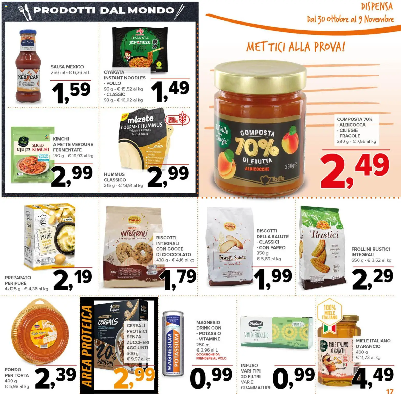 Volantino Todis del 30.10.2025 | Pagina: 17 | Prodotti: Pollo, Fragole, Salsa, Torta