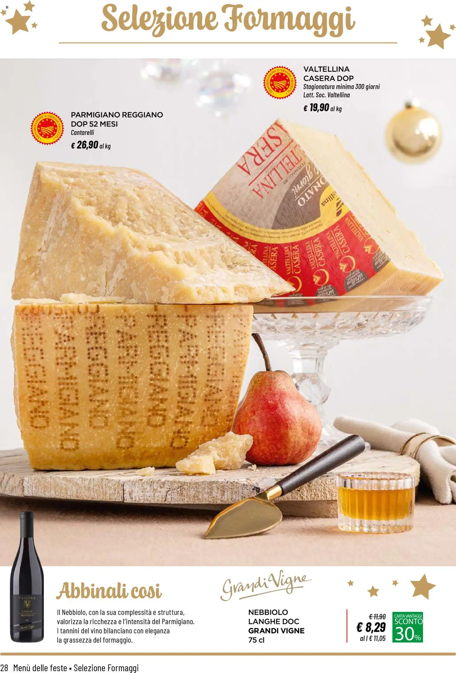 Volantino Iper del 04.12.2025 | Pagina: 28 | Prodotti: Formaggio, Vino, Parmigiano reggiano, Parmigiano