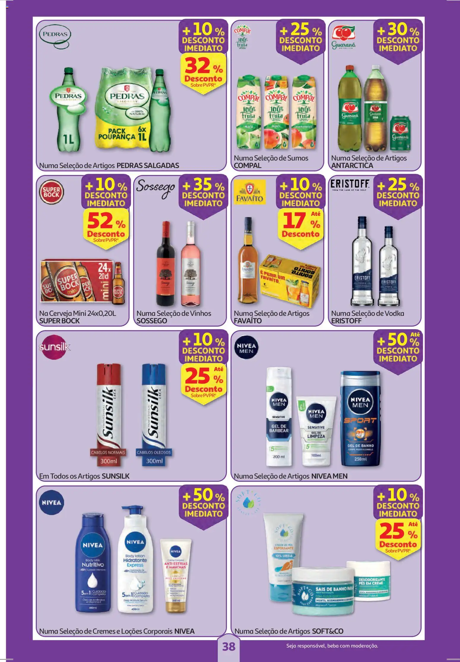 Auchan folheto │ válido de 11.12.2025 | Página: 38 | Produtos: Desodorizante, Creme, Vodka, Gel de limpeza
