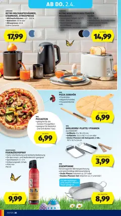 Hofer Flugblatt ab 27.03.2026 gültig | Seite: 36 | Produkte: Grill, Wasserkocher, Toaster, Pizza