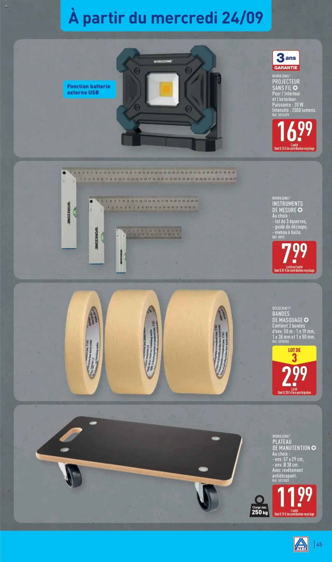  | Page: 47 | Produits: USB, Plateau, Batterie, Projecteur