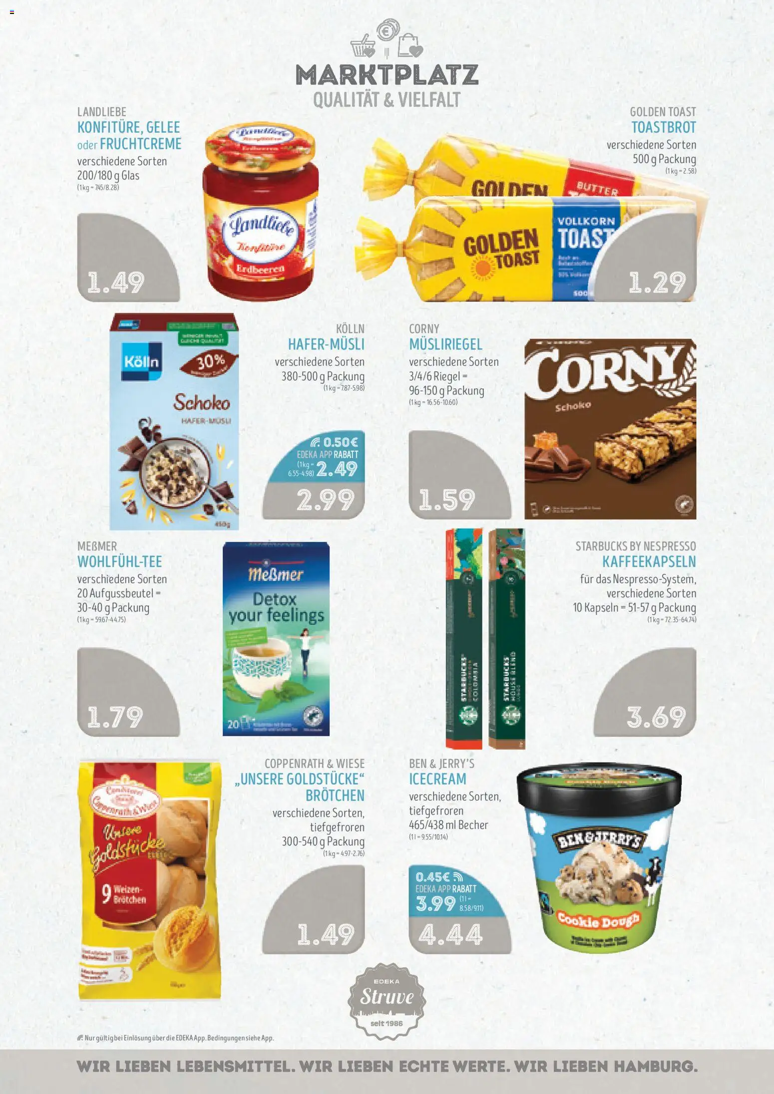Edeka Struve Prospekt 	 – gültig ab 17.11.2025 | Seite: 10 | Produkte: Kolln, Toast, Starbucks, Ben & Jerry's