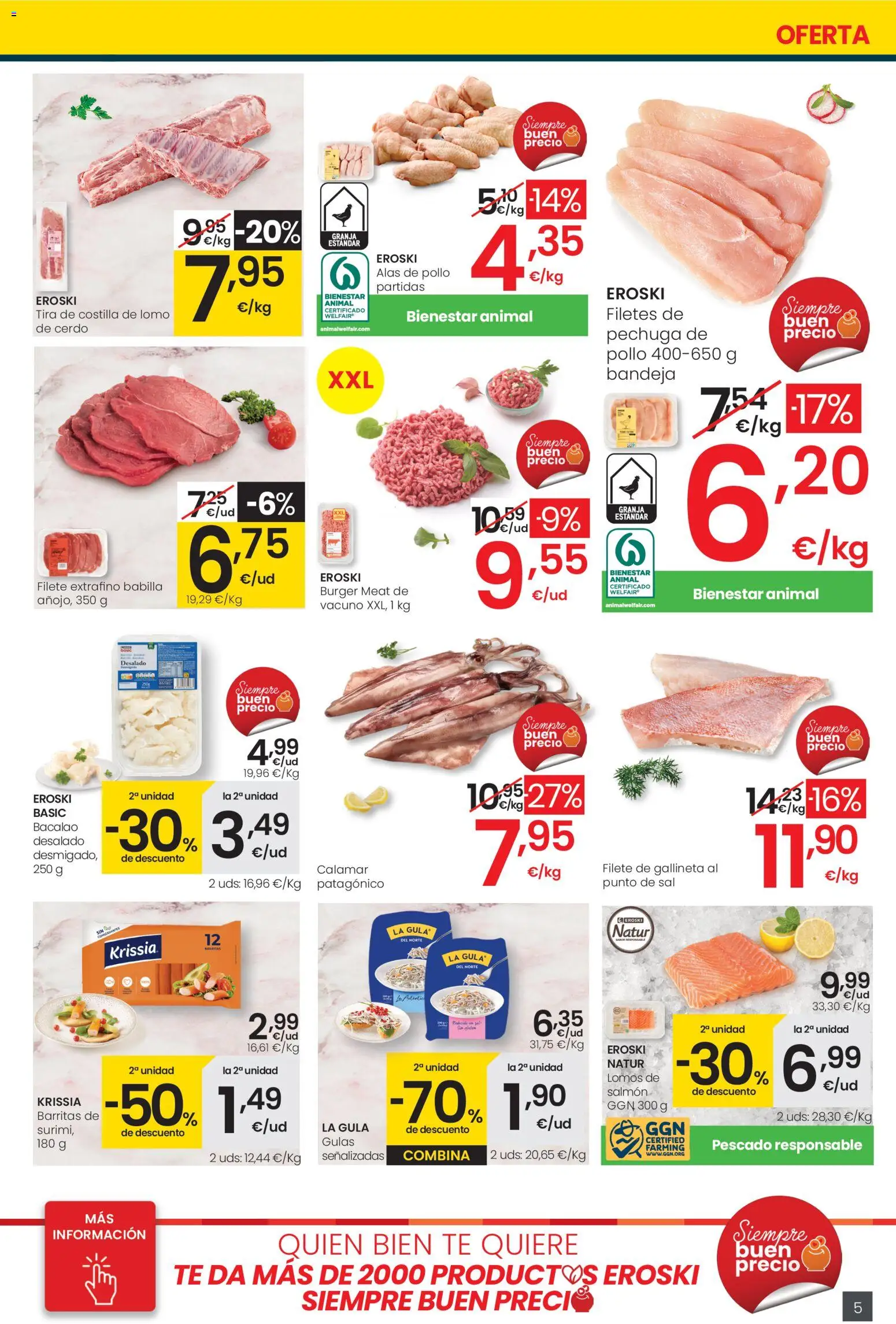 Eroski - City │ válido desde el 05.01.2026 | Página: 5 | Productos: Cerdo, Té, Filete, Bandeja