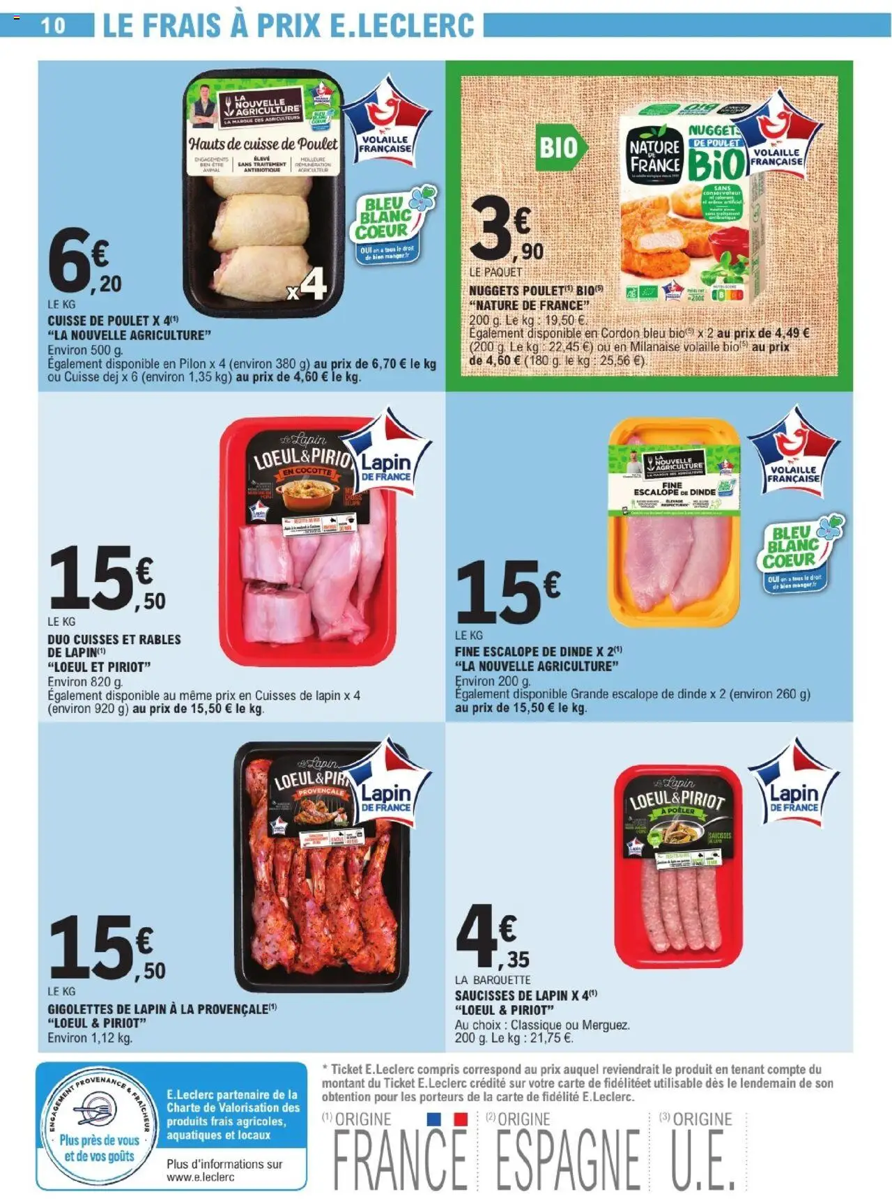  | Page: 10 | Produits: Lapin, Volaille, Cuisse de poulet, Cordon bleu